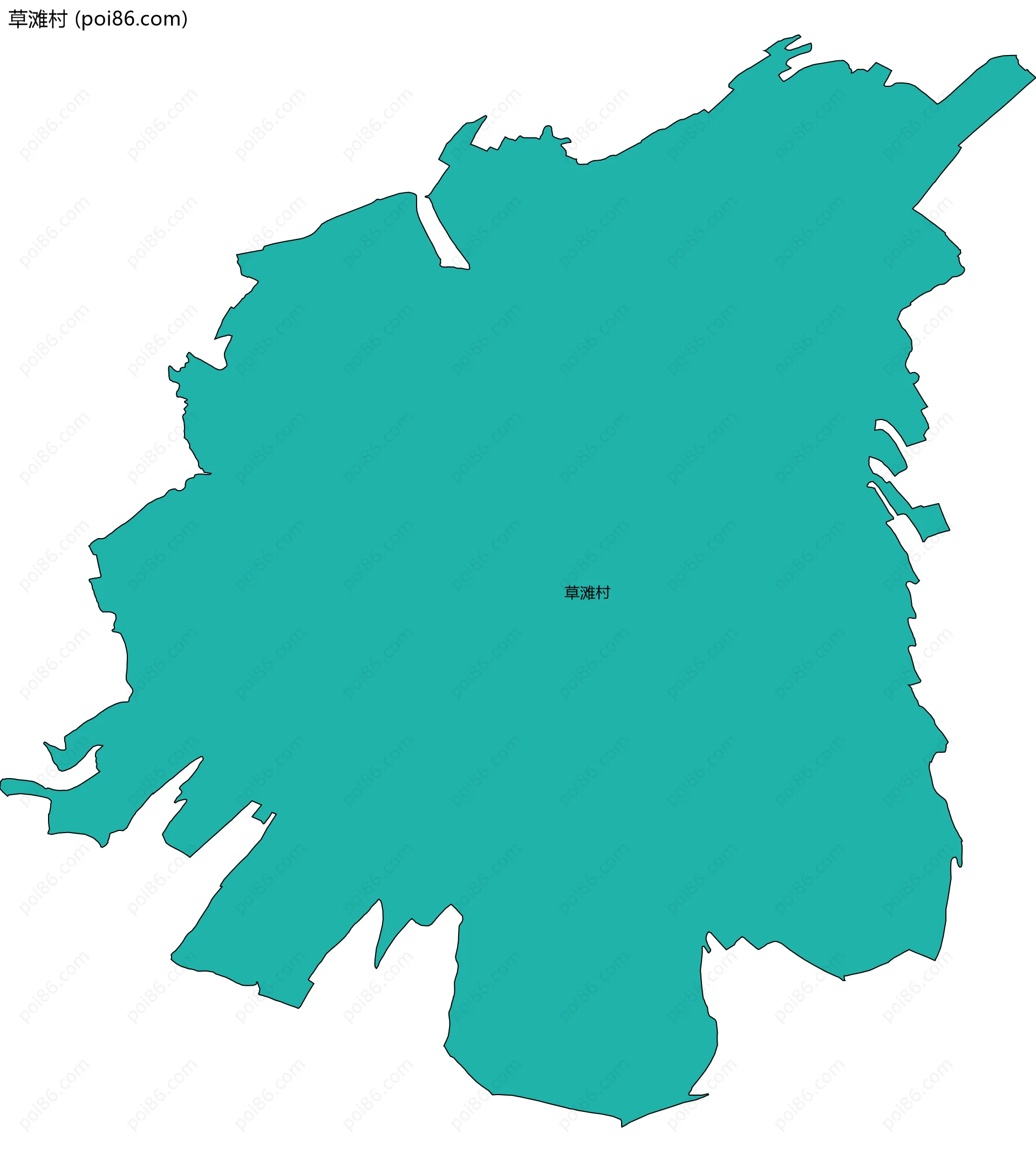 草滩村边界地图
