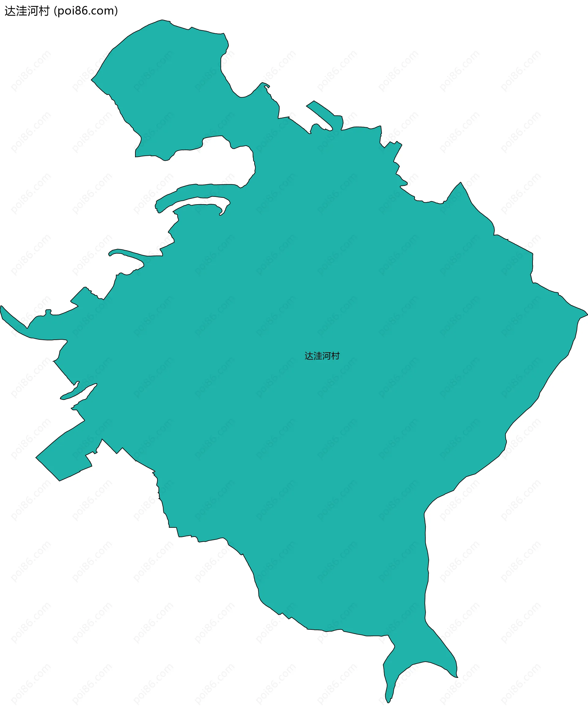 达洼河村边界地图