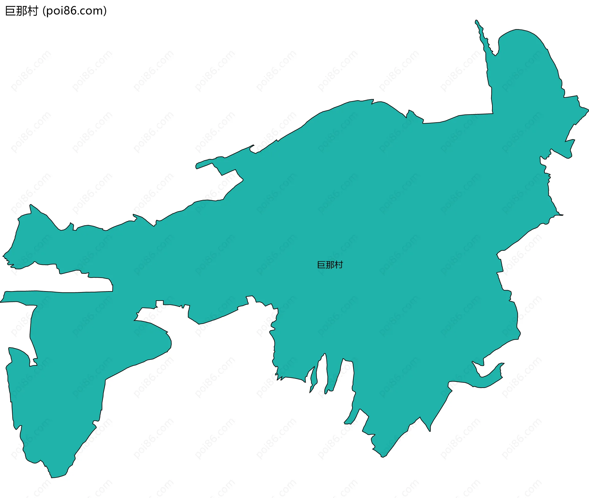 巨那村边界地图