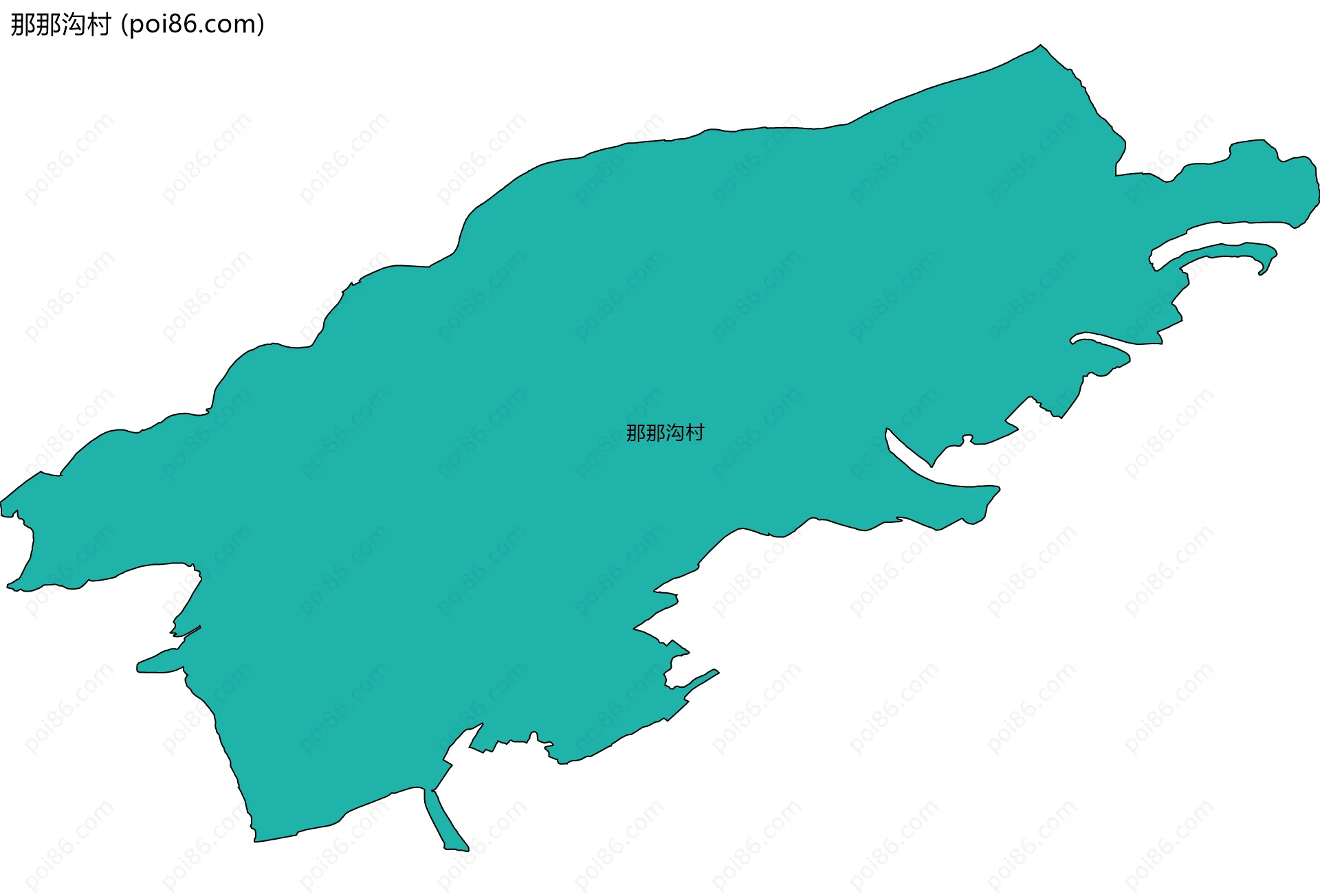 那那沟村边界地图