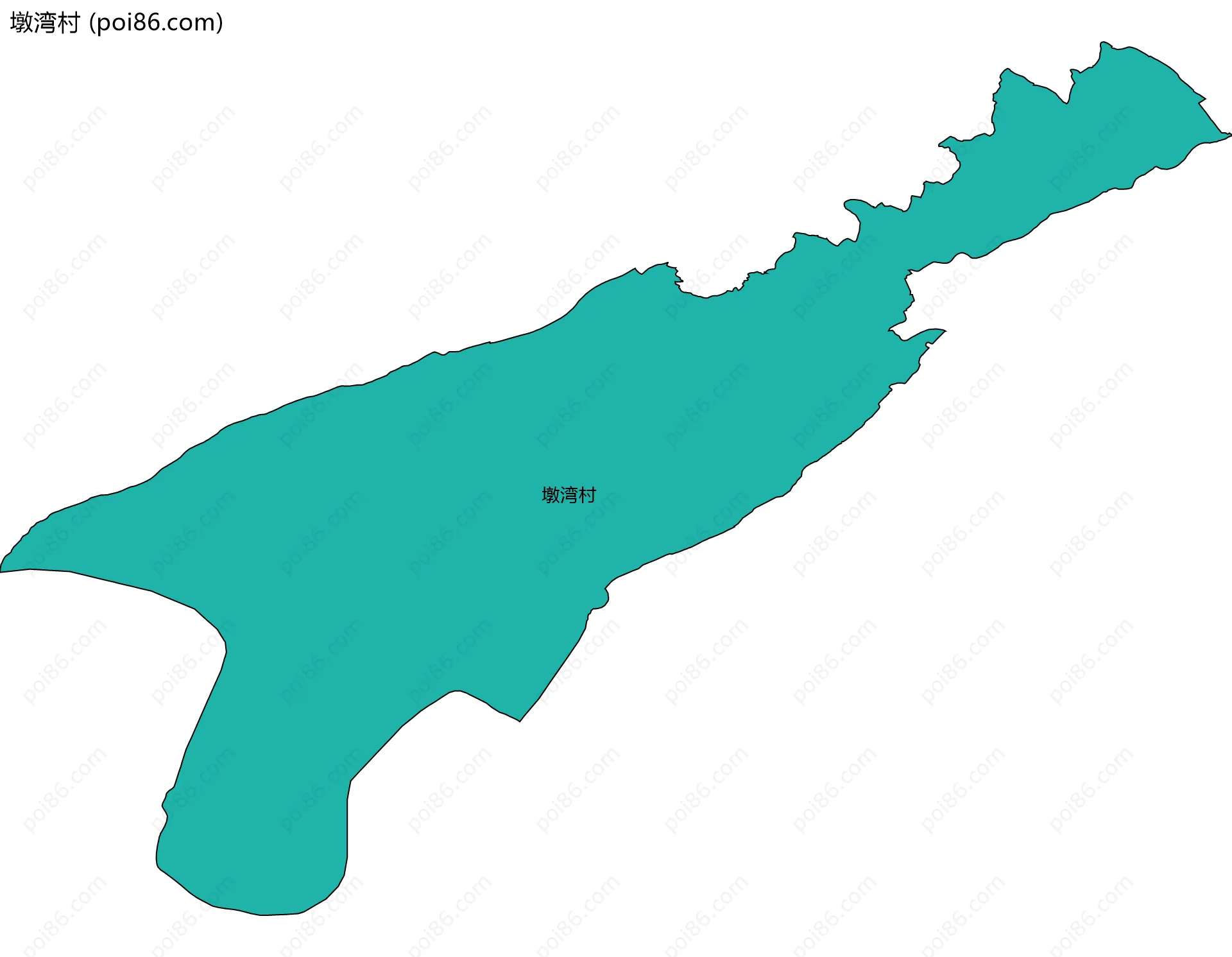 墩湾村边界地图