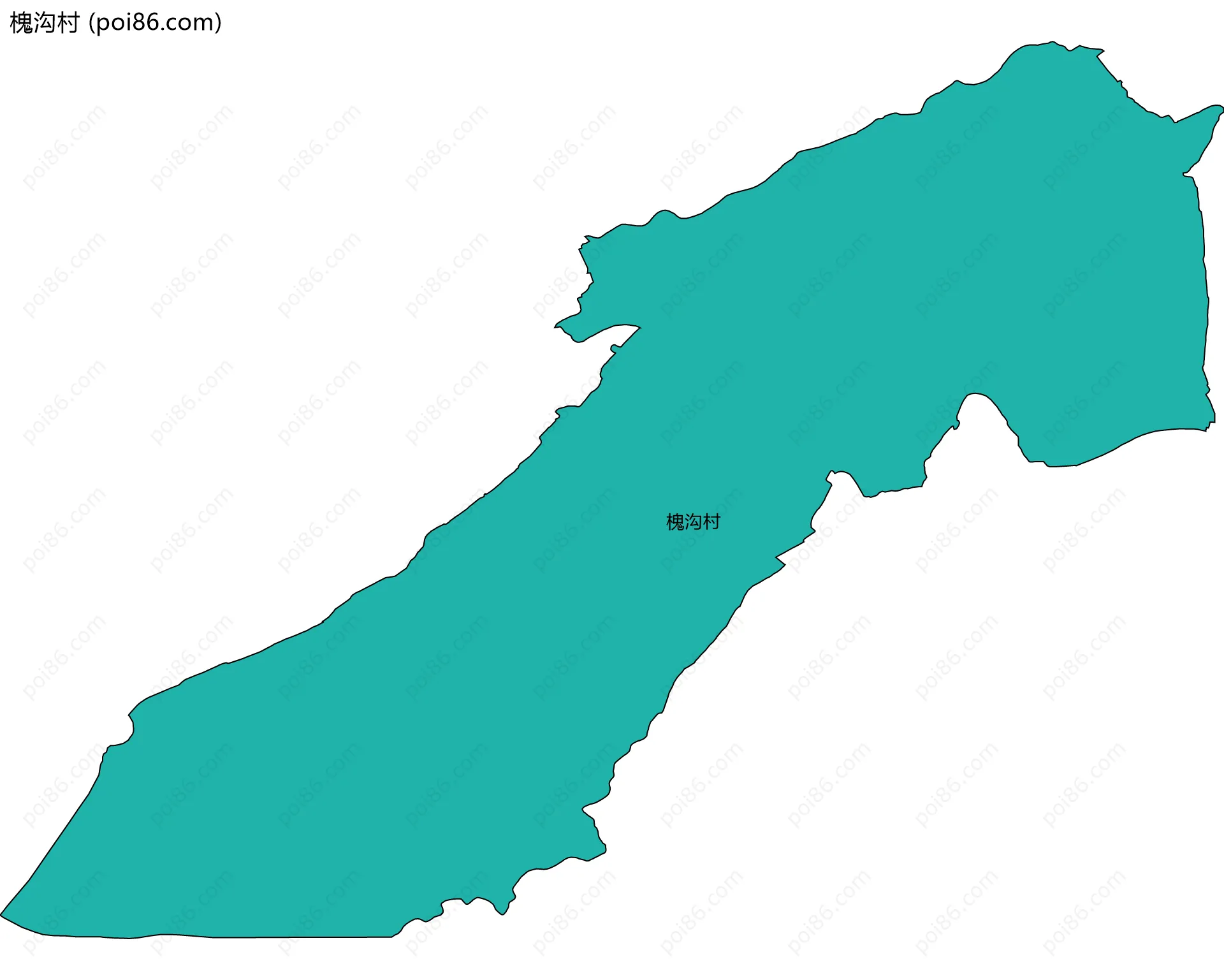 槐沟村边界地图