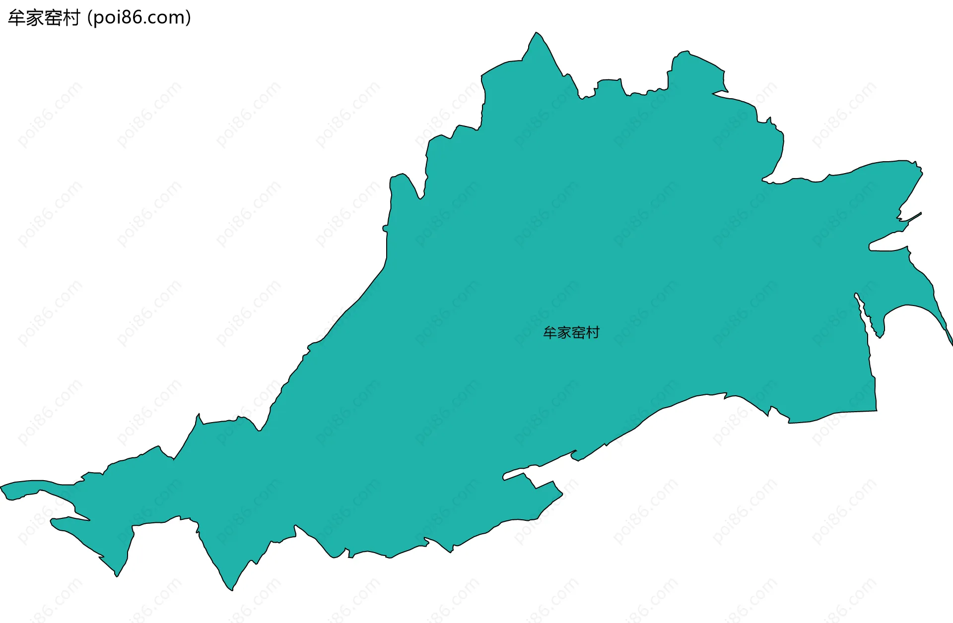 牟家窑村边界地图