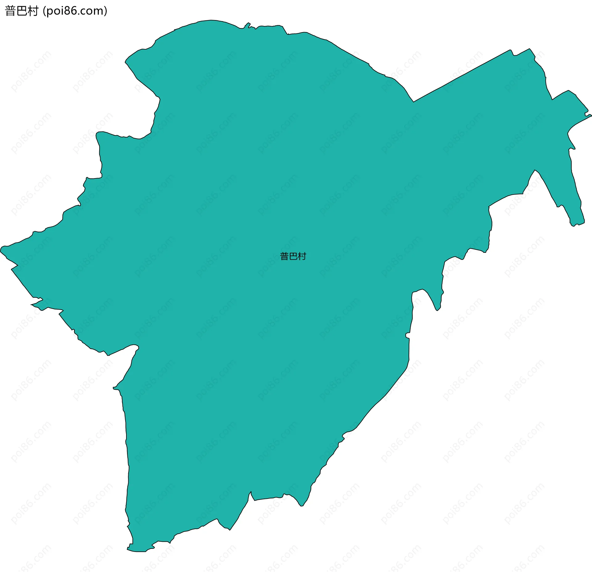 普巴村边界地图