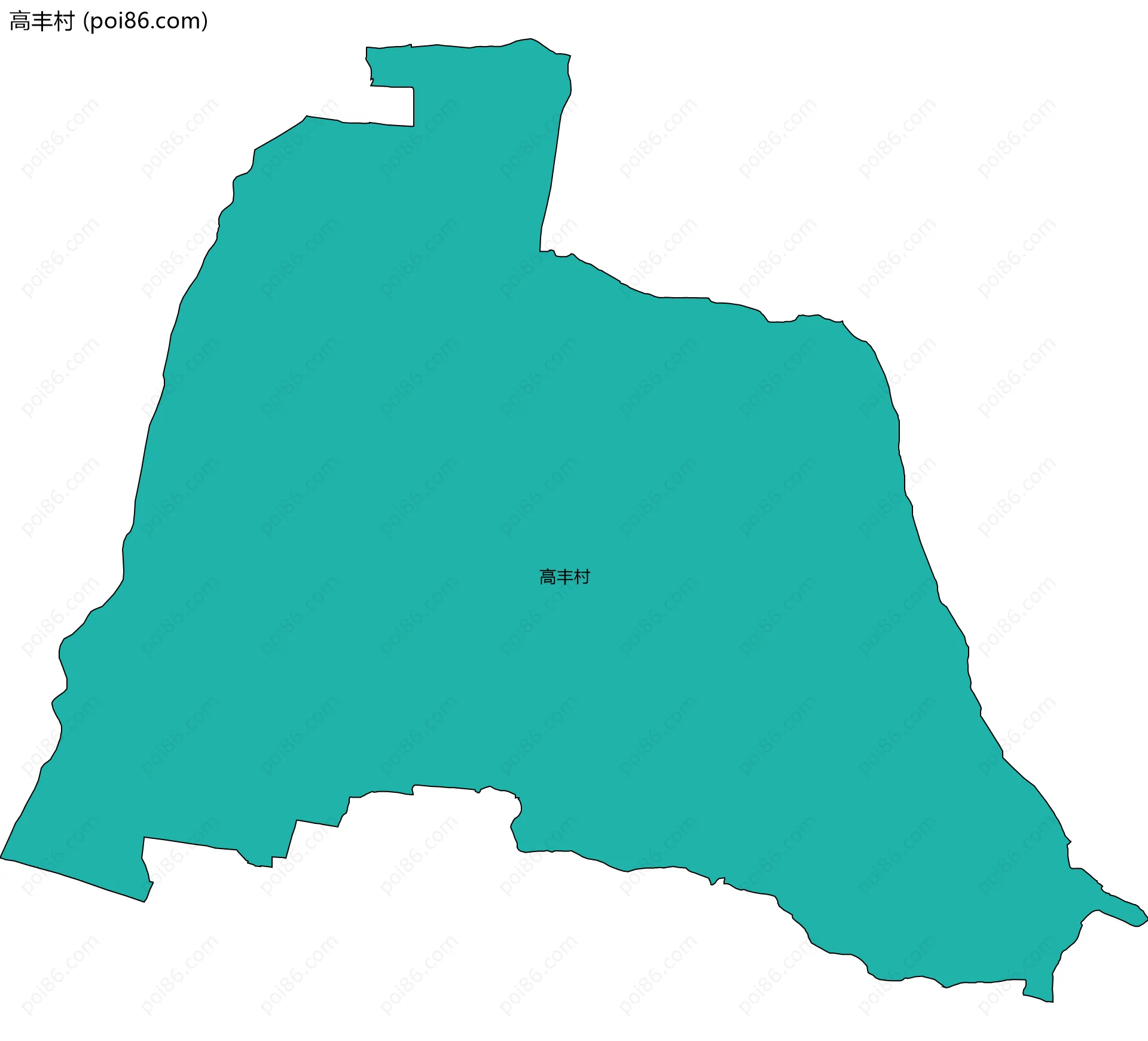 高丰村边界地图