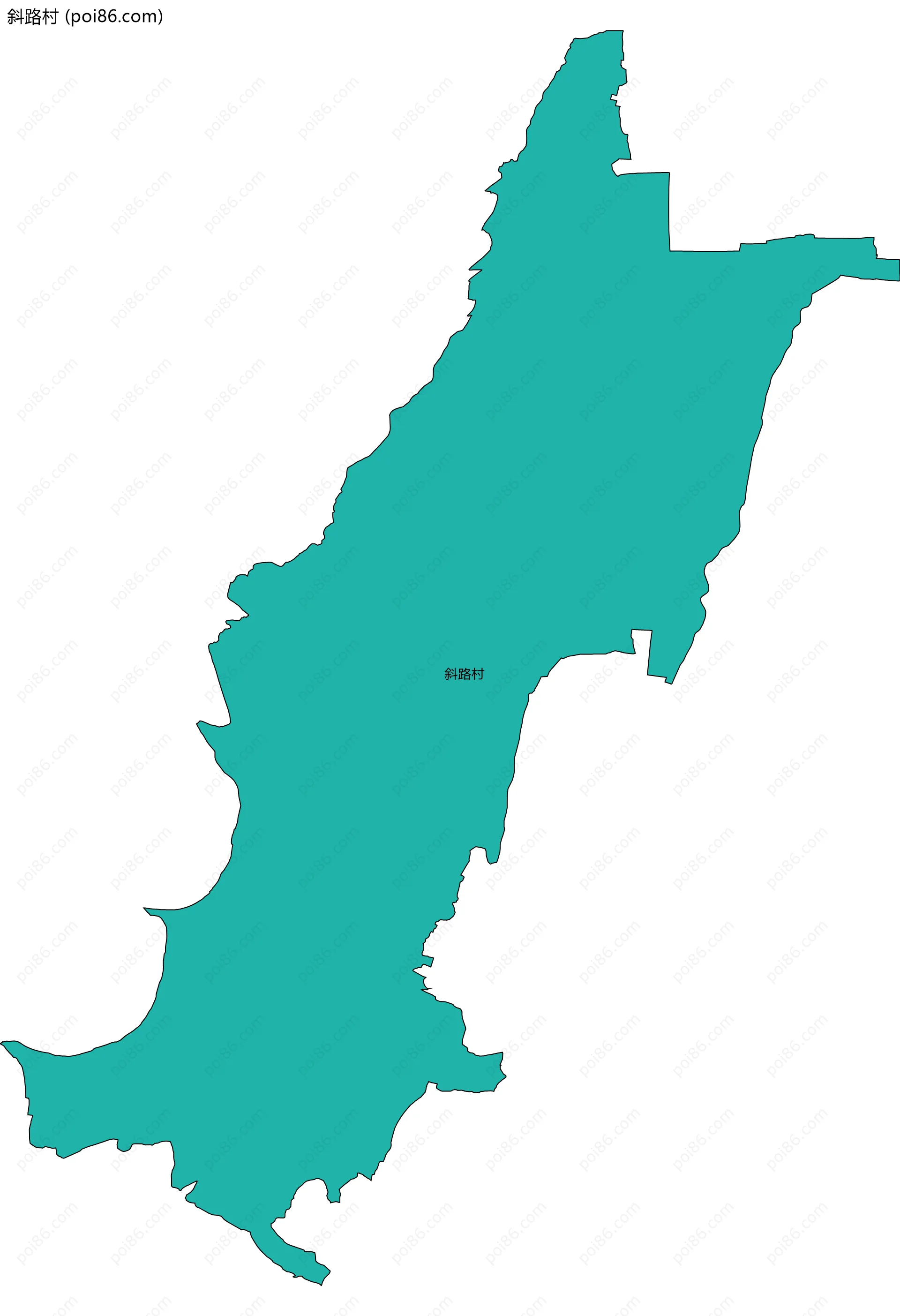 斜路村边界地图