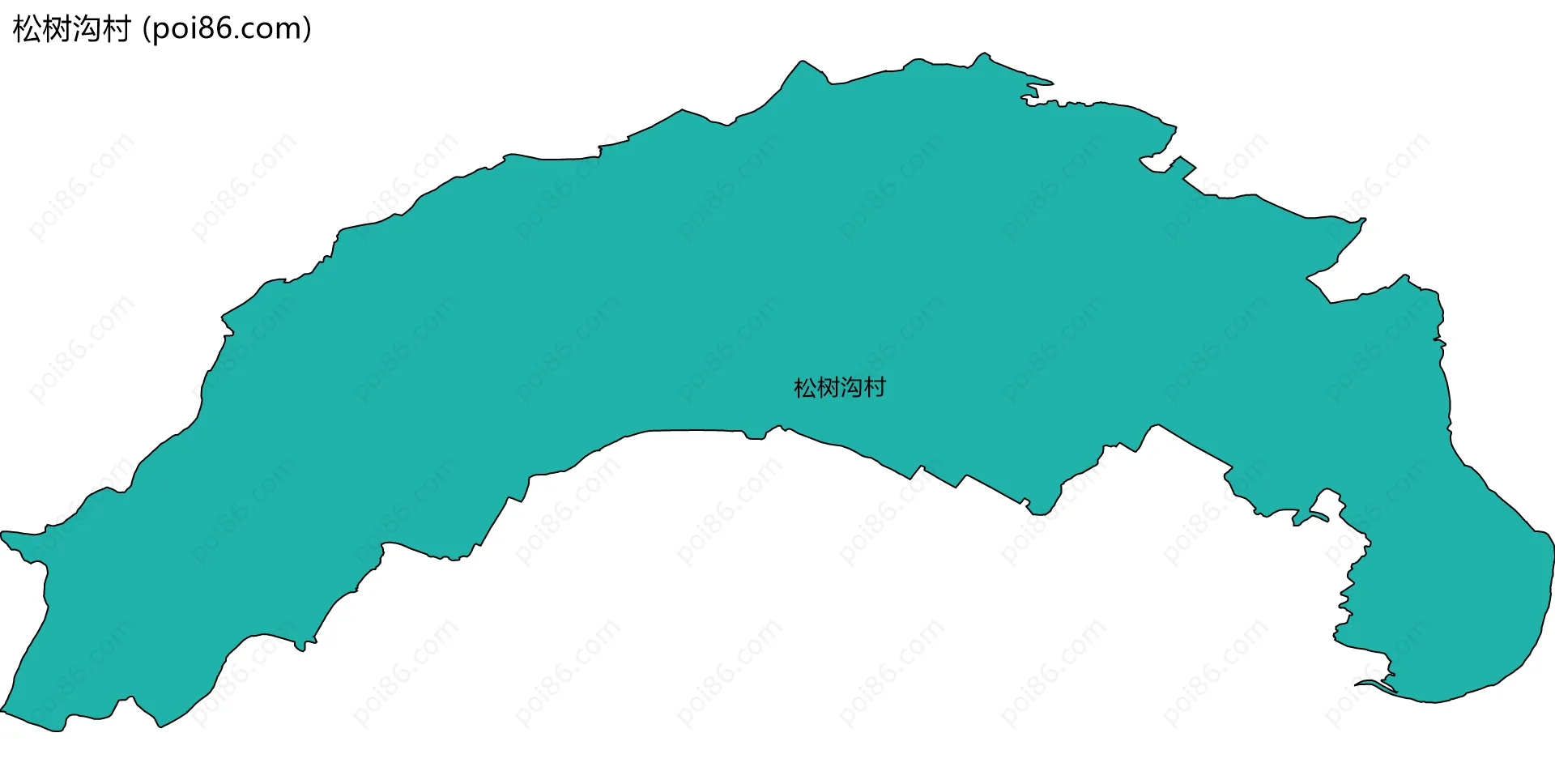 松树沟村边界地图