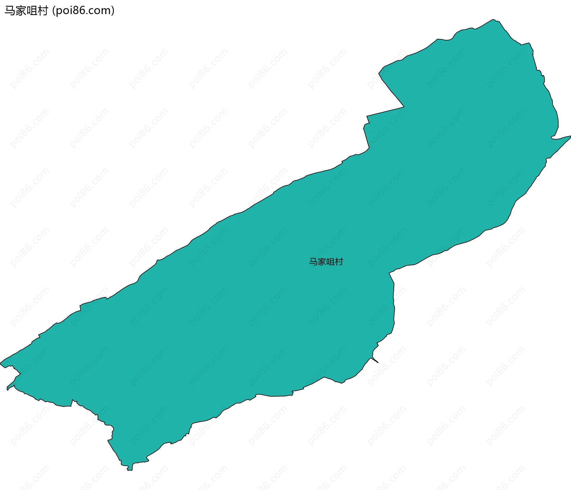 马家咀村边界地图