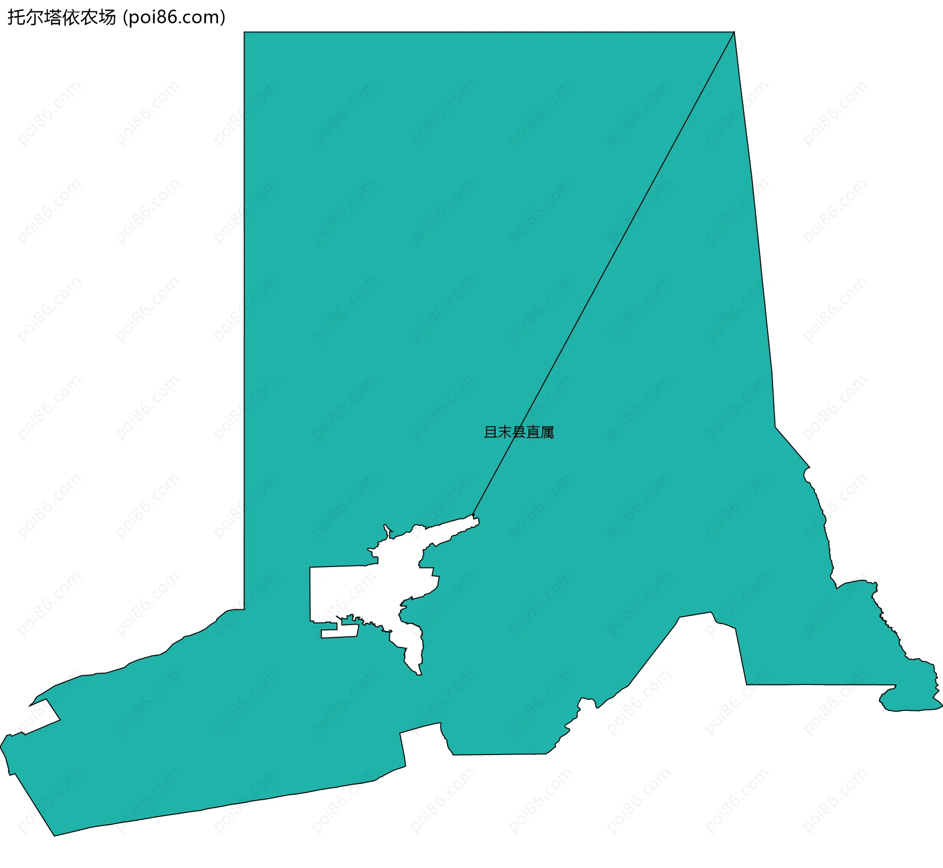 托尔塔依农场边界地图(五级行政区划)