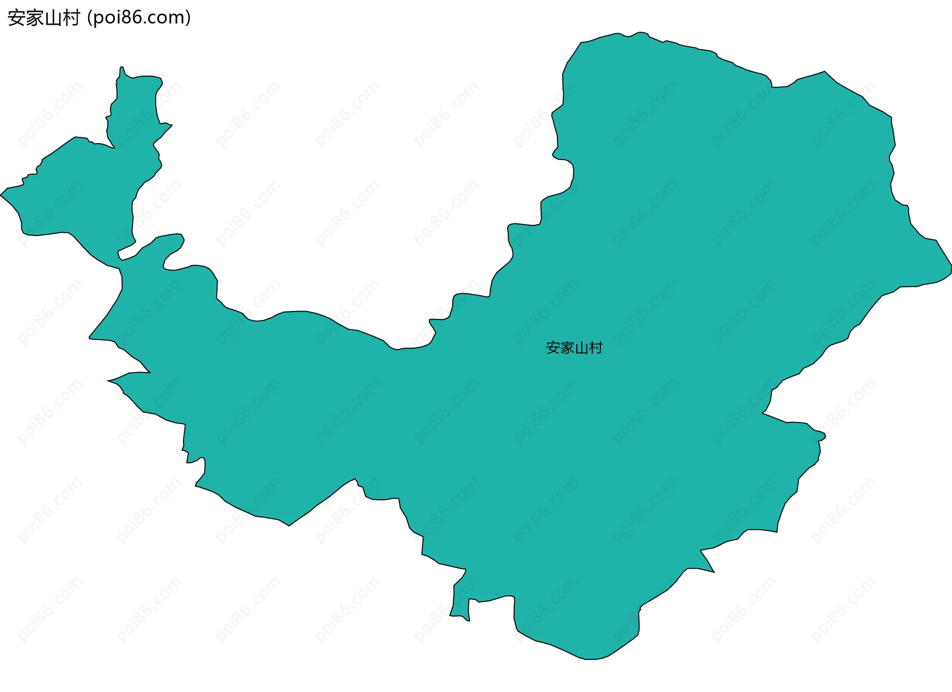 安家山村边界地图
