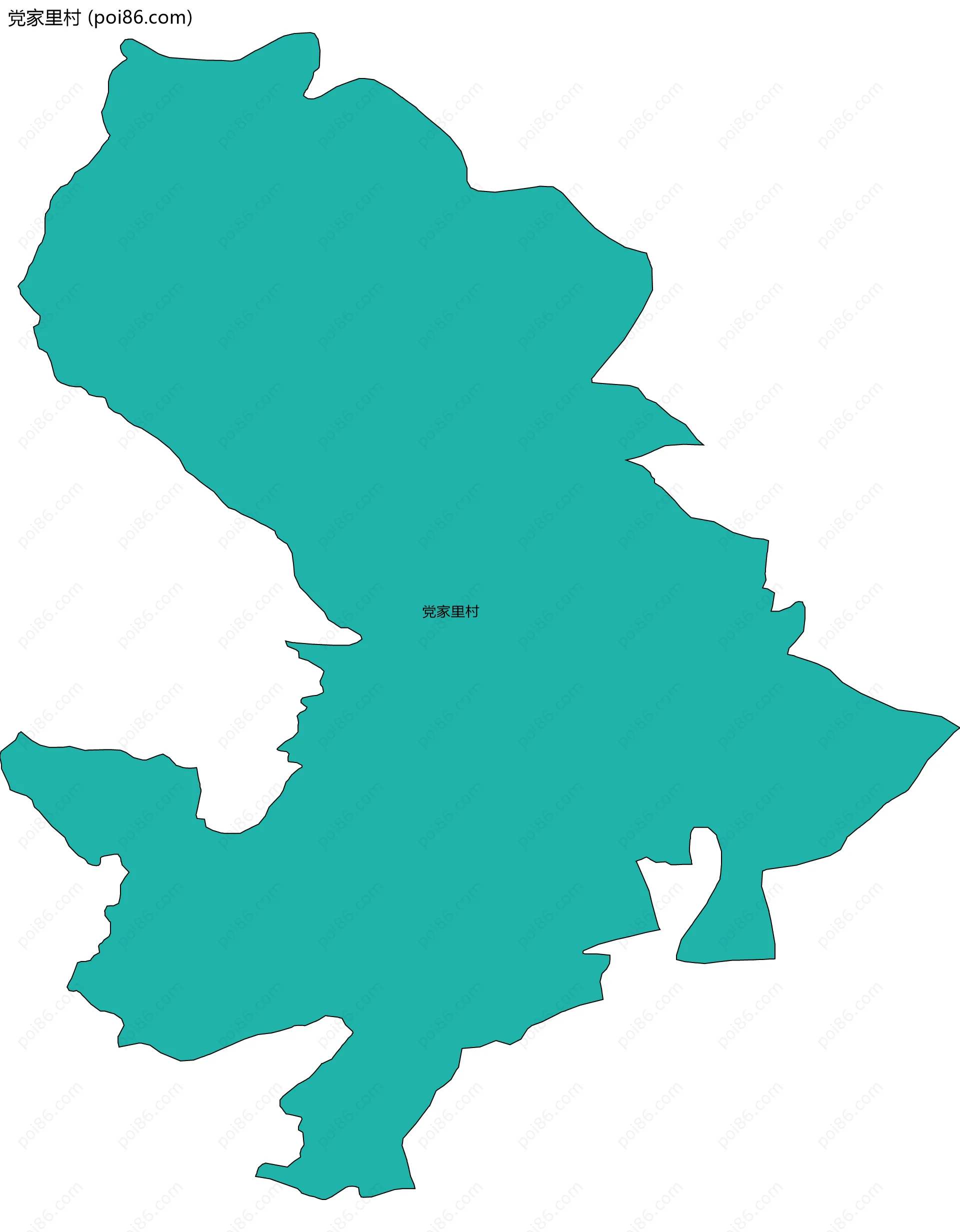 党家里村边界地图