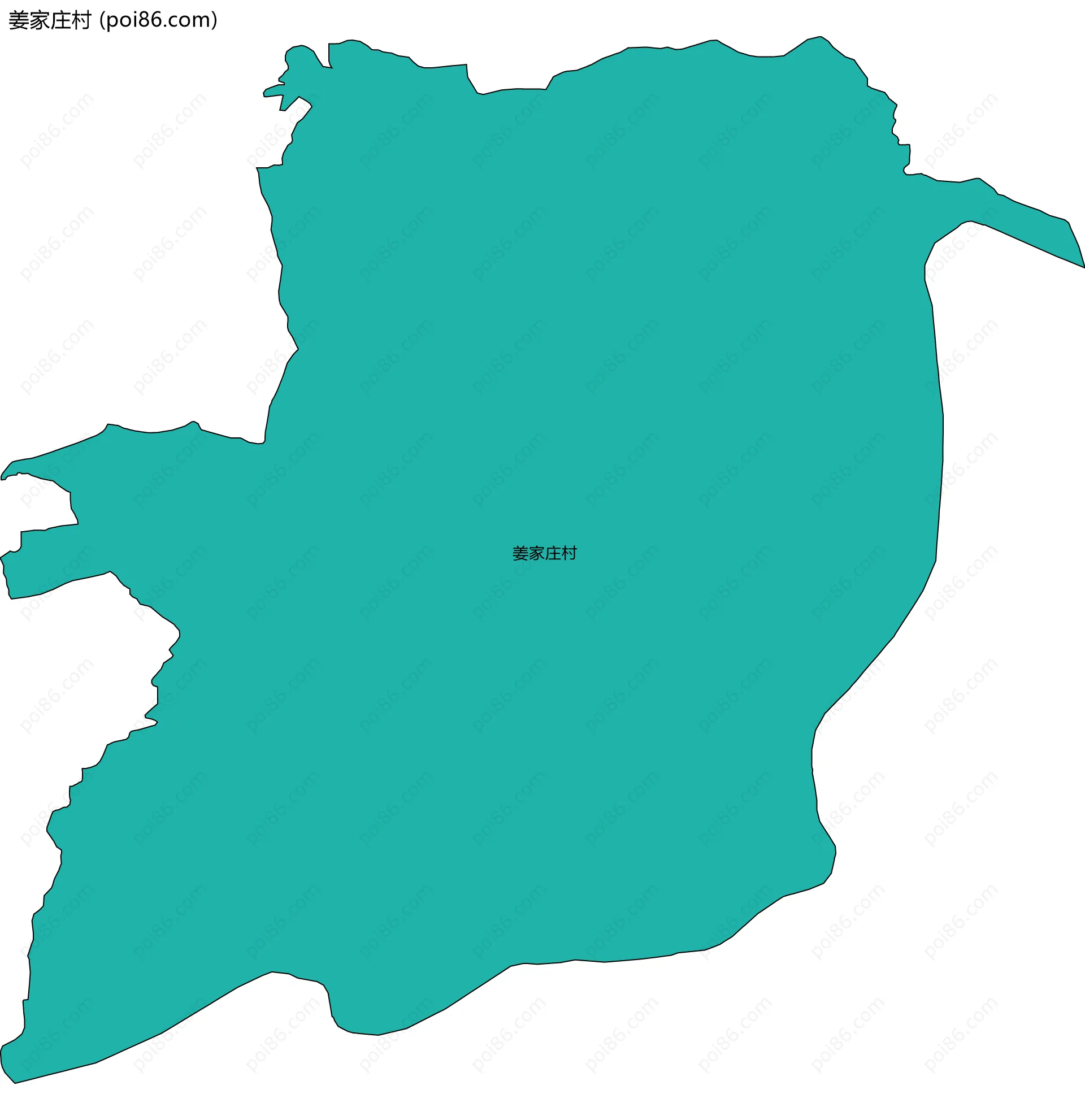 姜家庄村边界地图