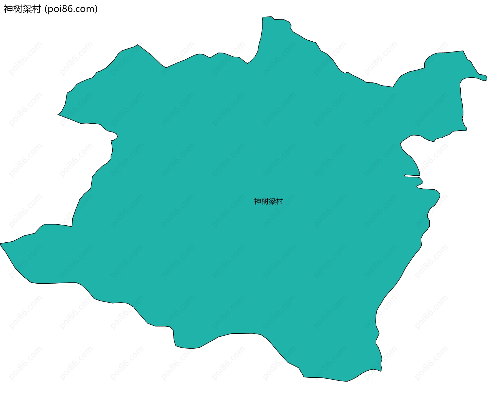 神树梁村边界地图