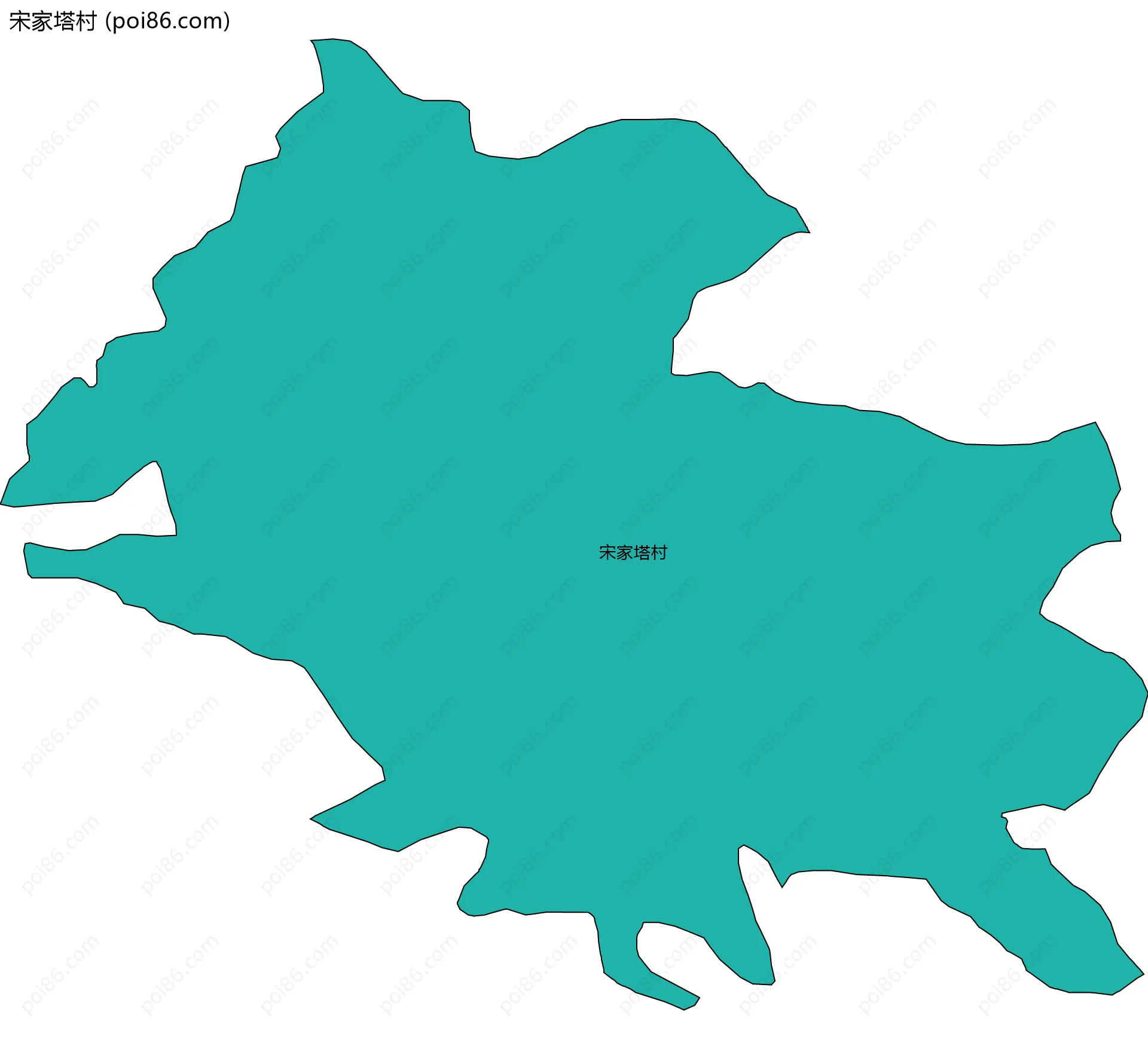 宋家塔村边界地图