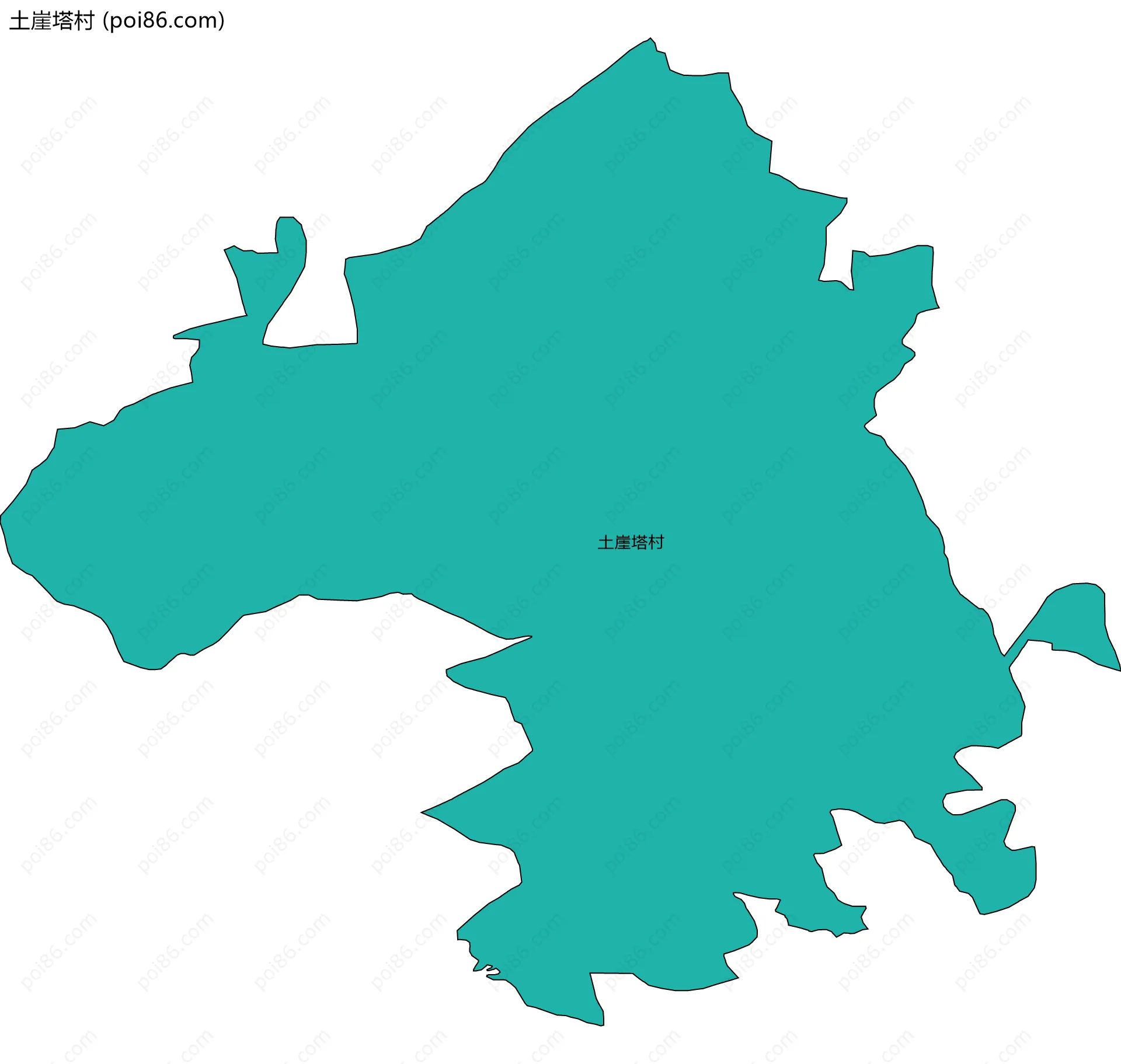 土崖塔村边界地图