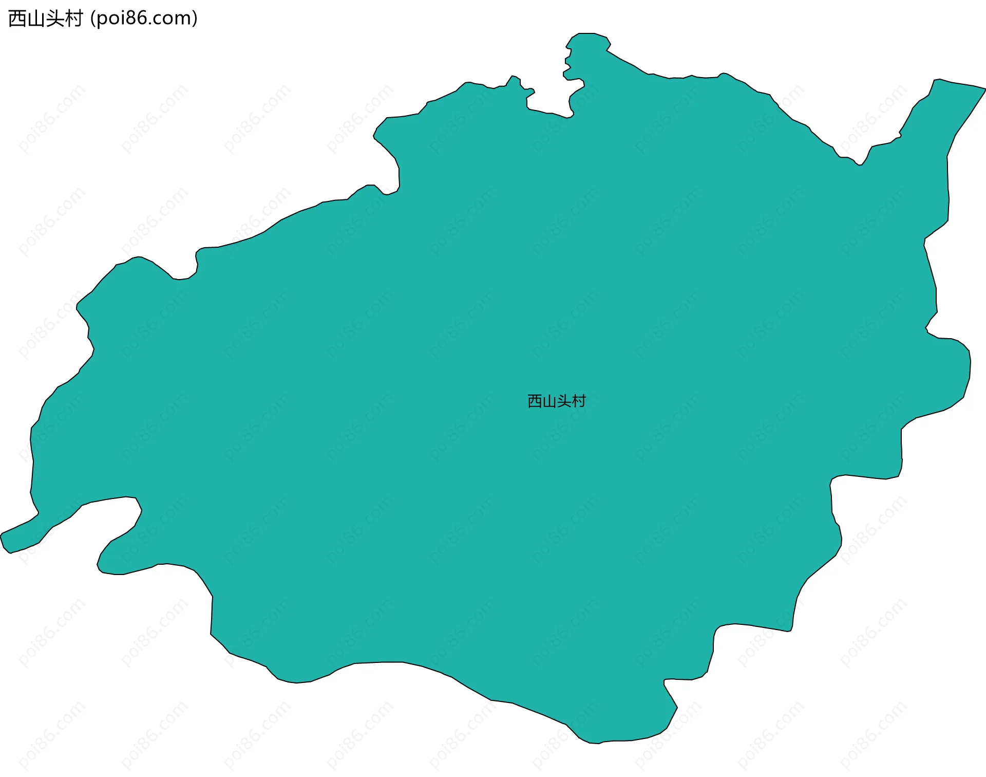 西山头村边界地图