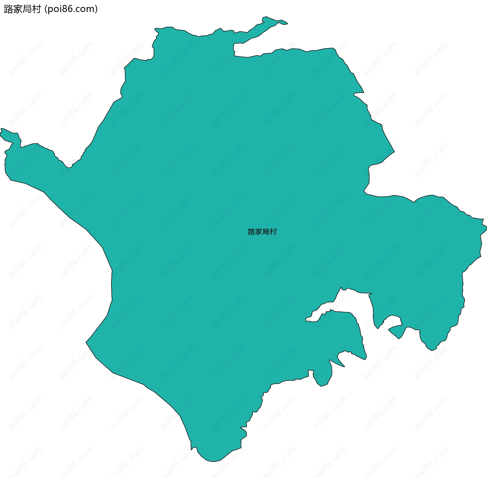 路家局村边界地图