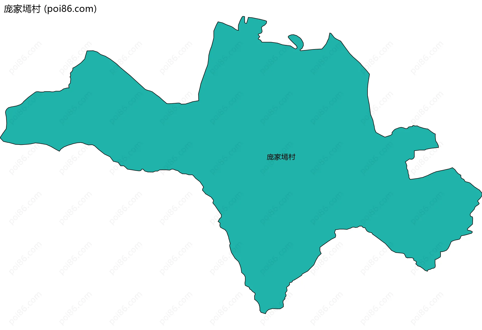 庞家墕村边界地图