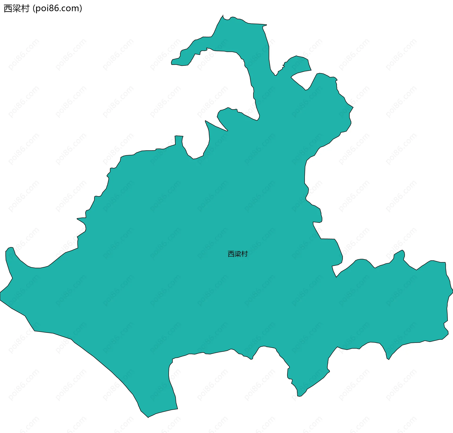 西梁村边界地图