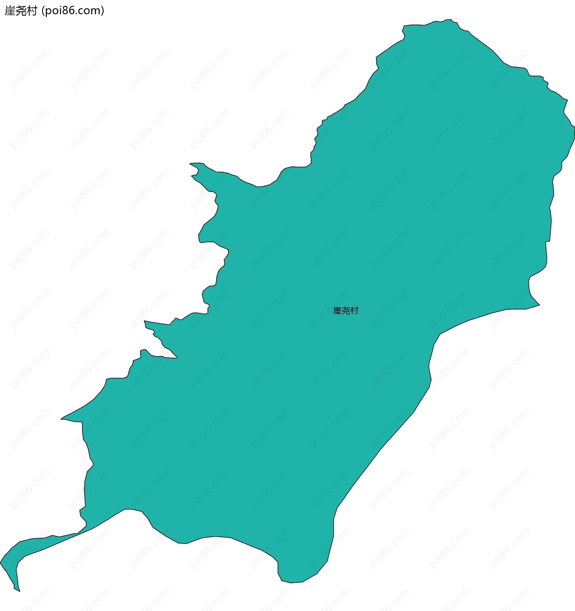 崖尧村边界地图