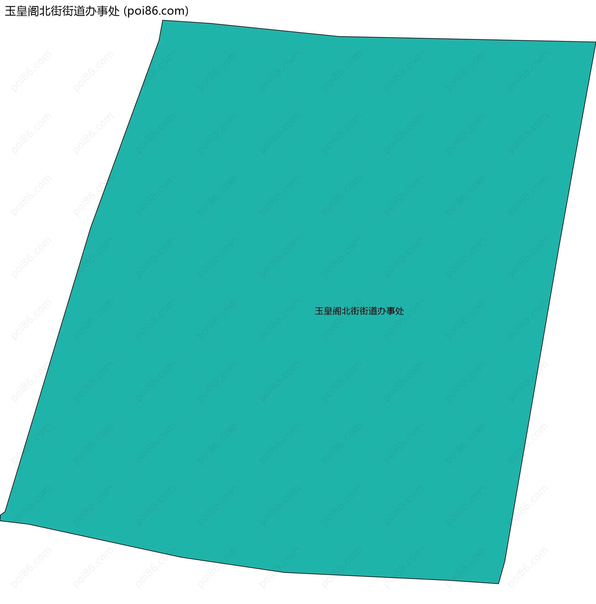 玉皇阁北街街道办事处边界地图