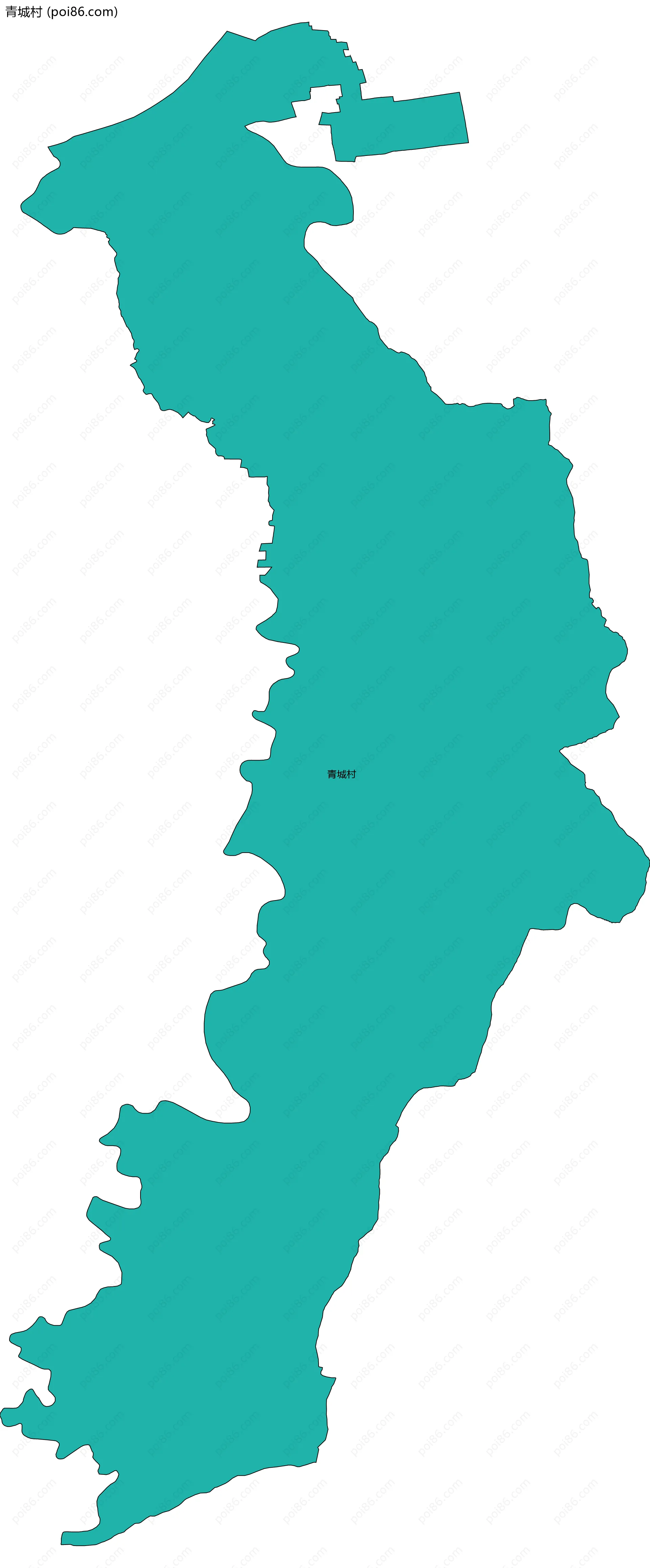 青城村边界地图