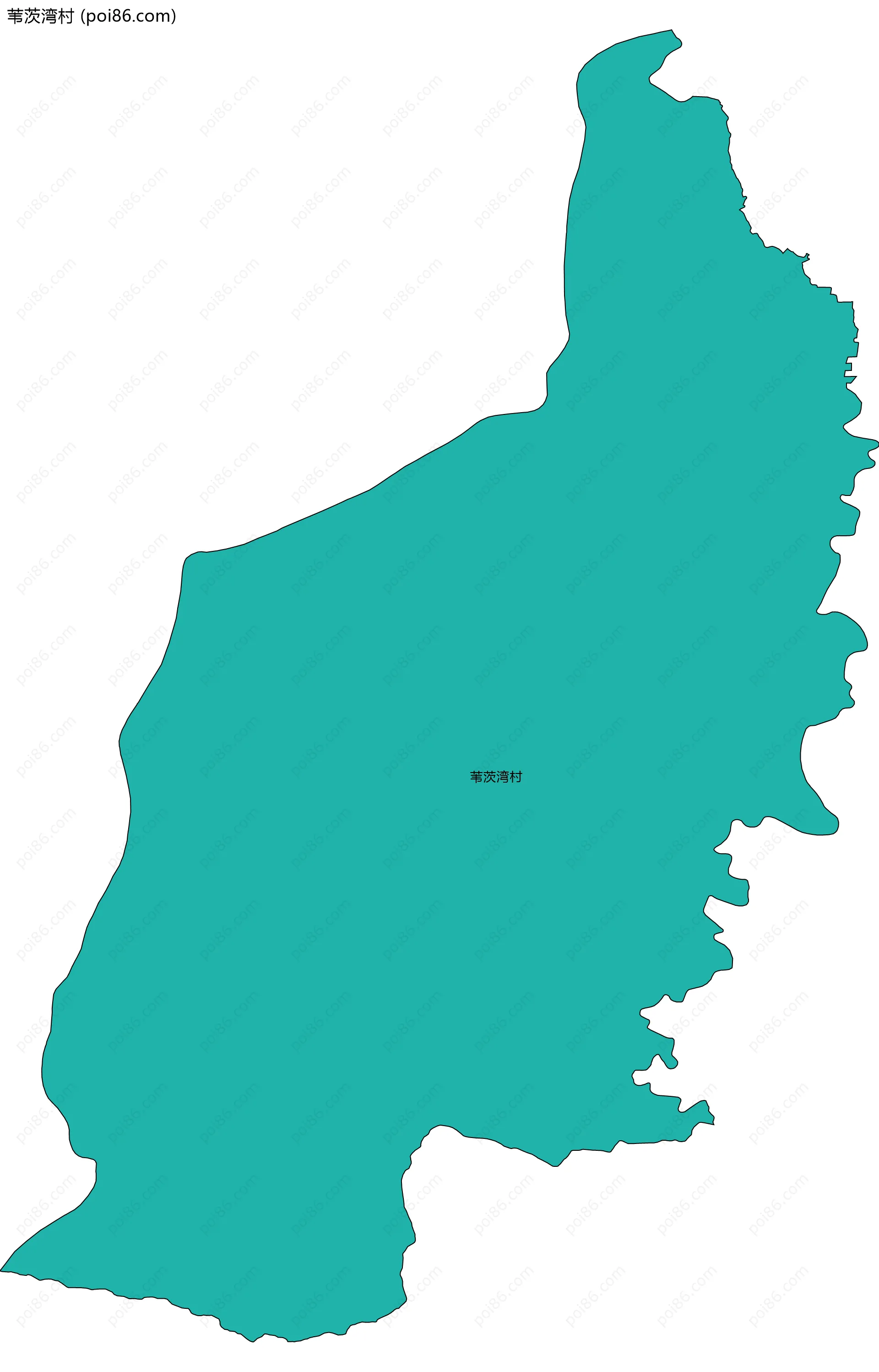 苇茨湾村边界地图