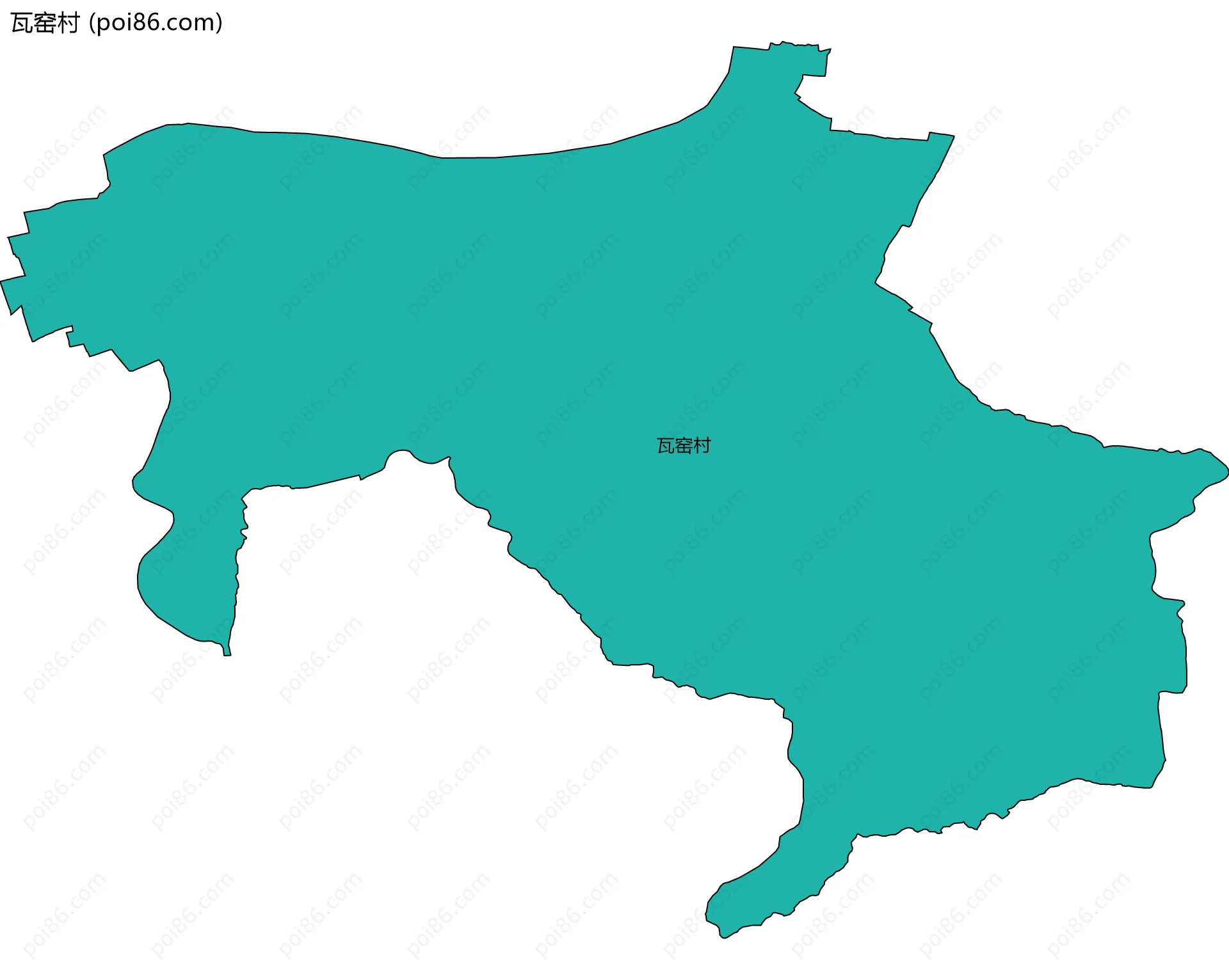 瓦窑村边界地图