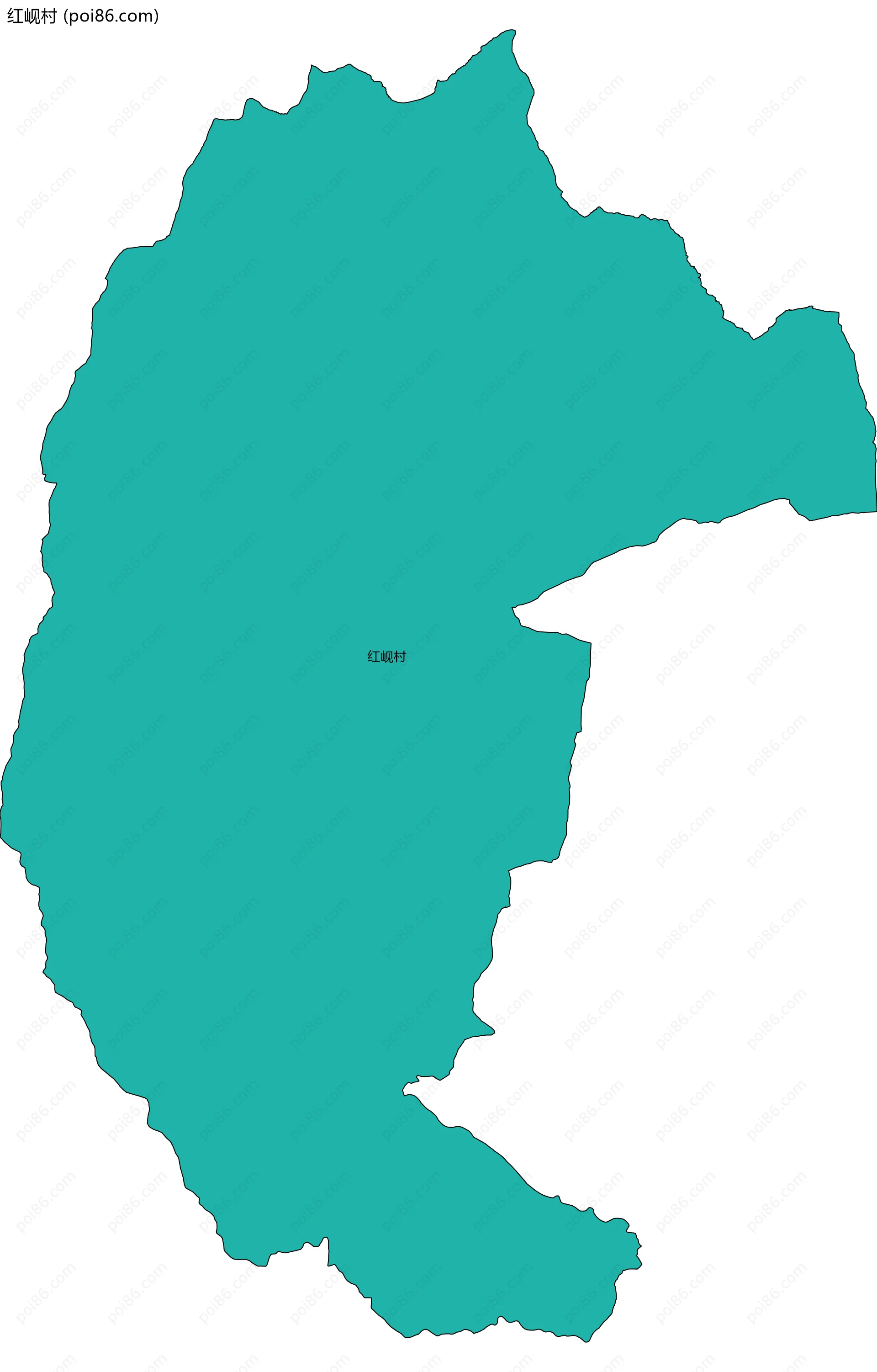 红岘村边界地图