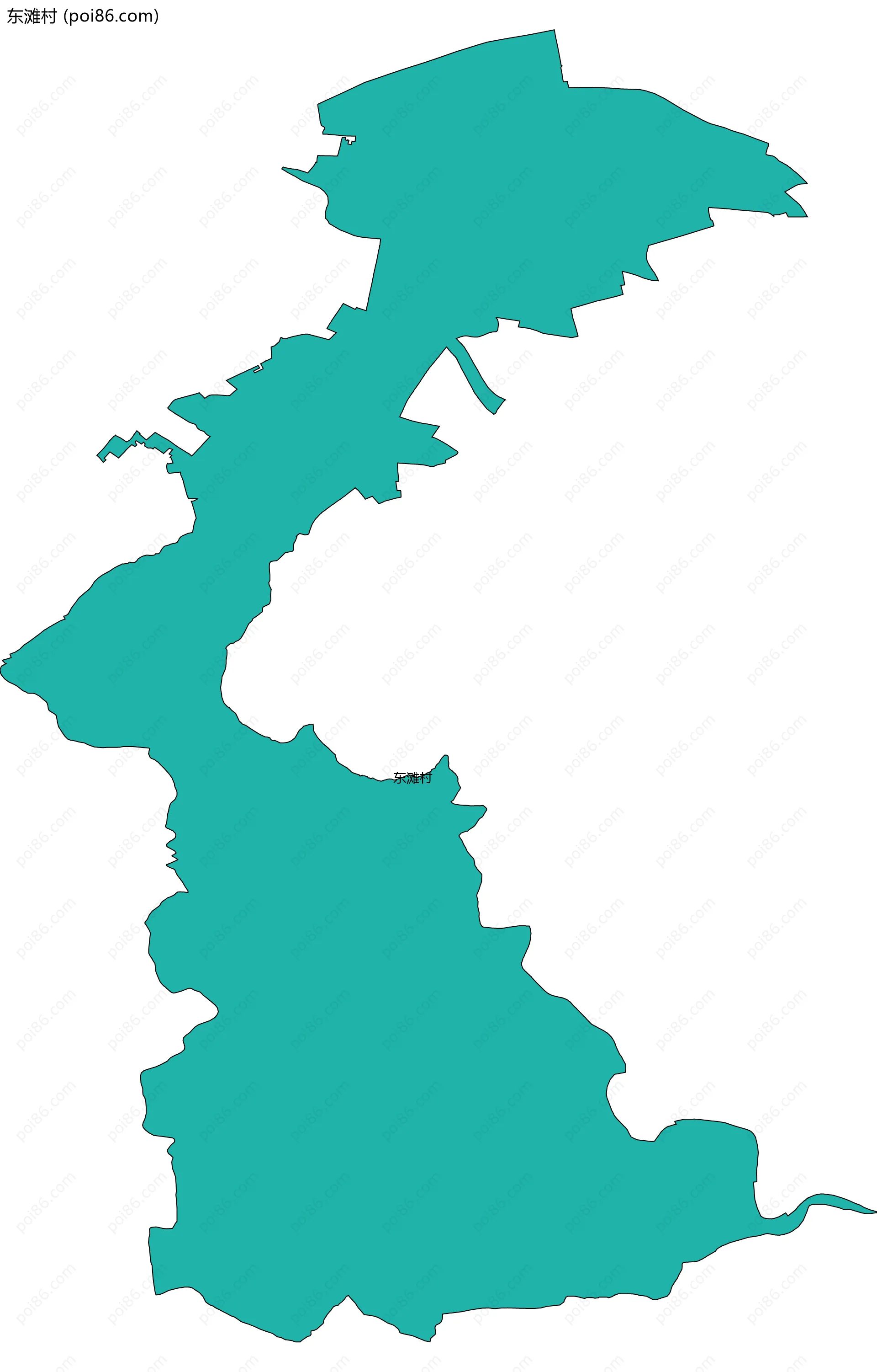东滩村边界地图