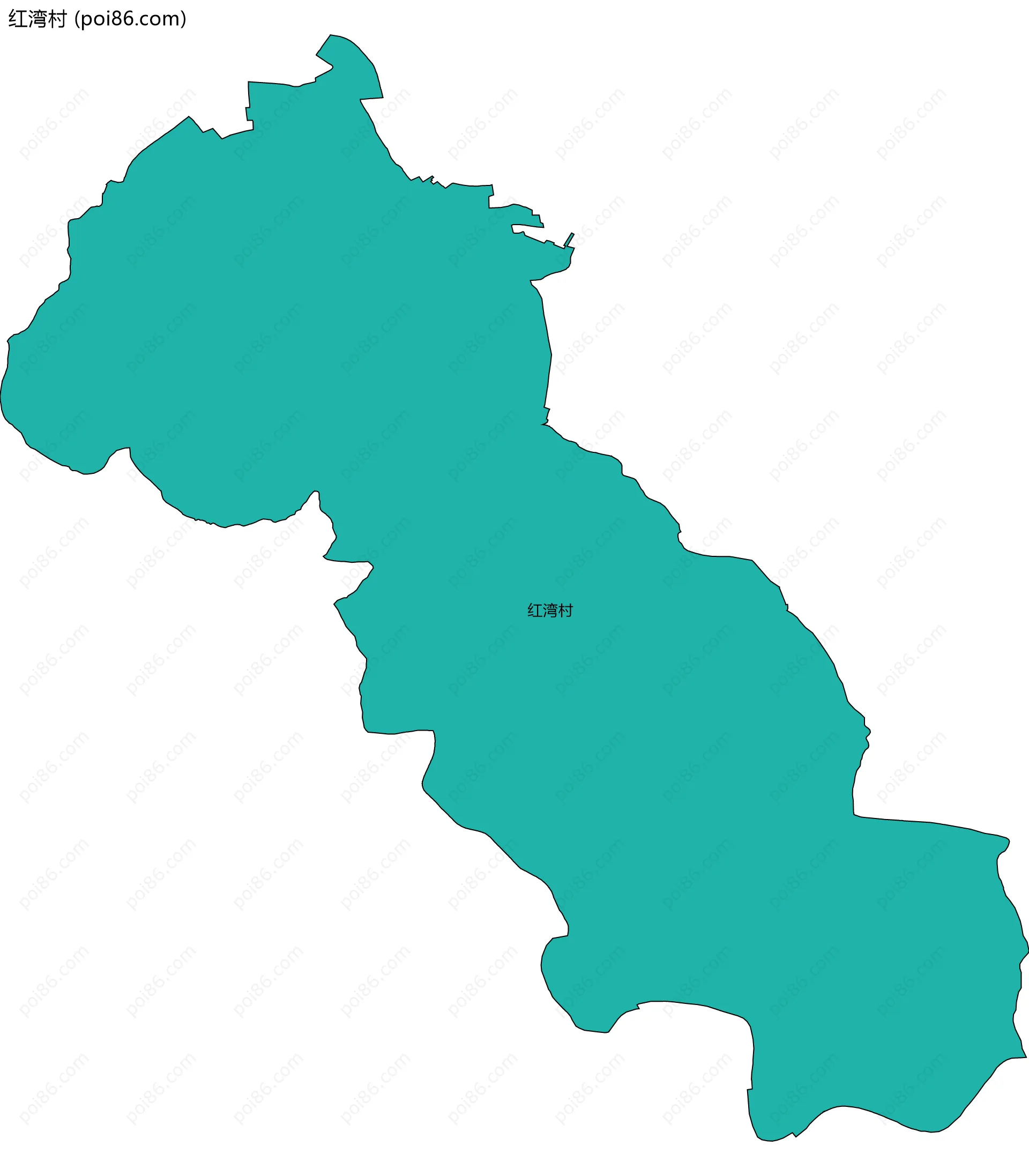 红湾村边界地图