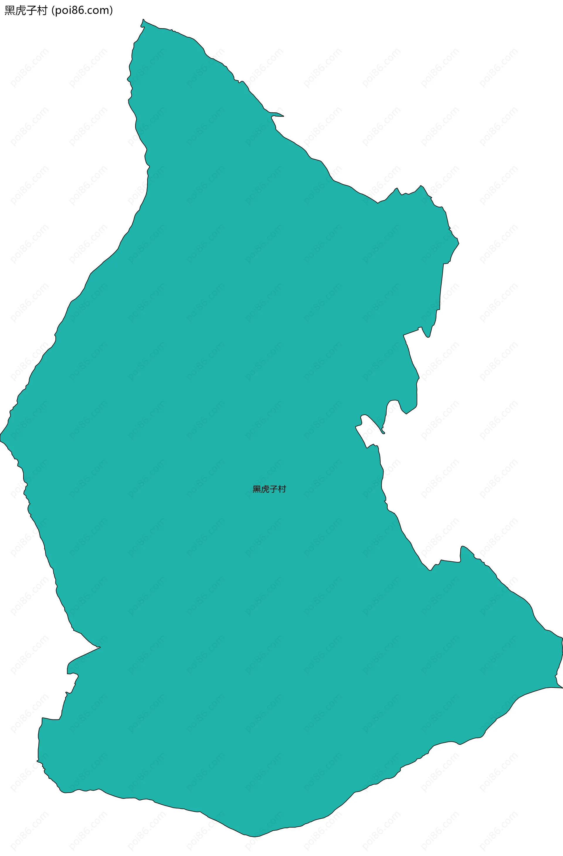 黑虎子村边界地图