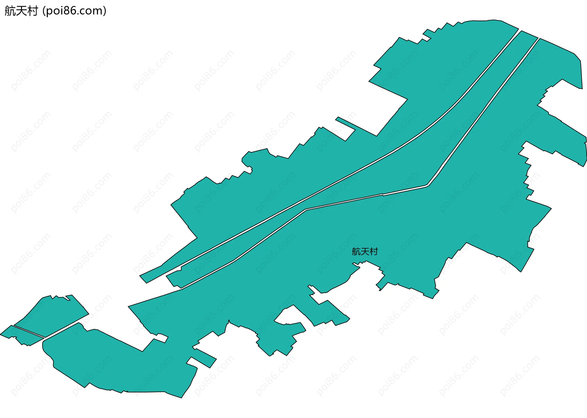 航天村边界地图