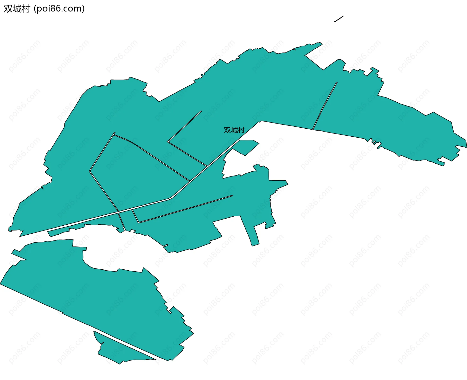 双城村边界地图