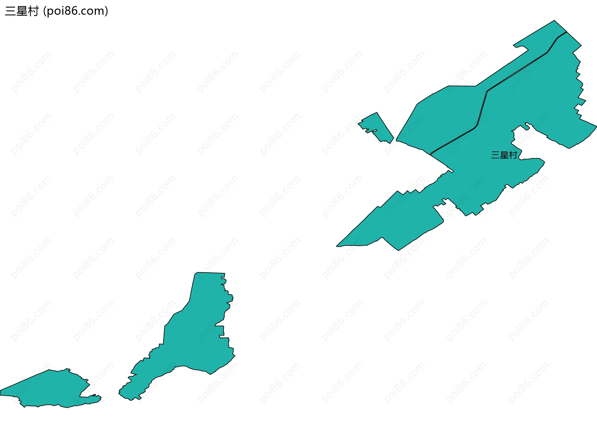 三星村边界地图