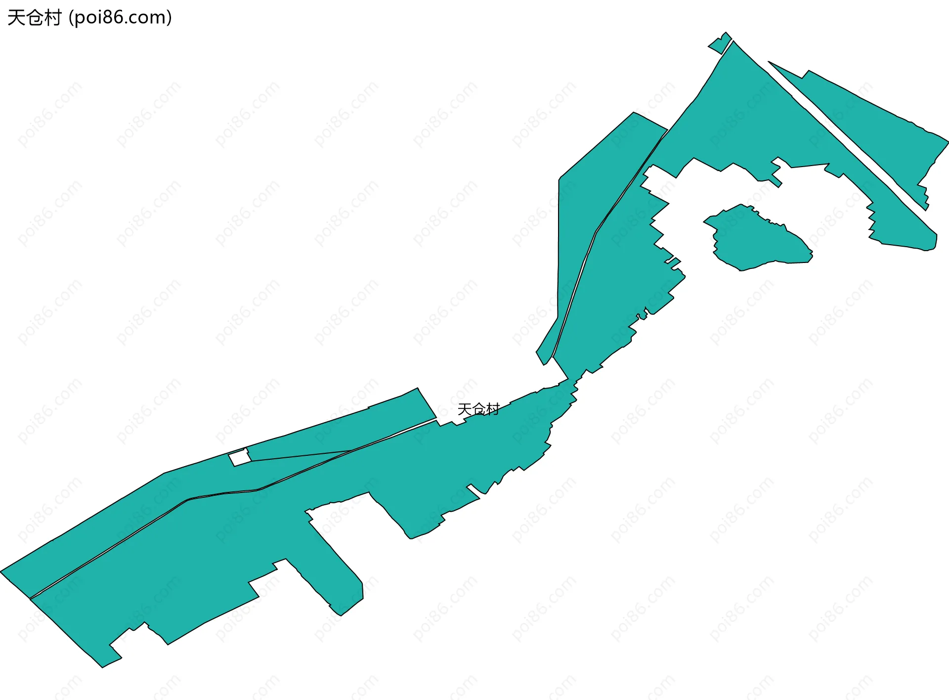 天仓村边界地图