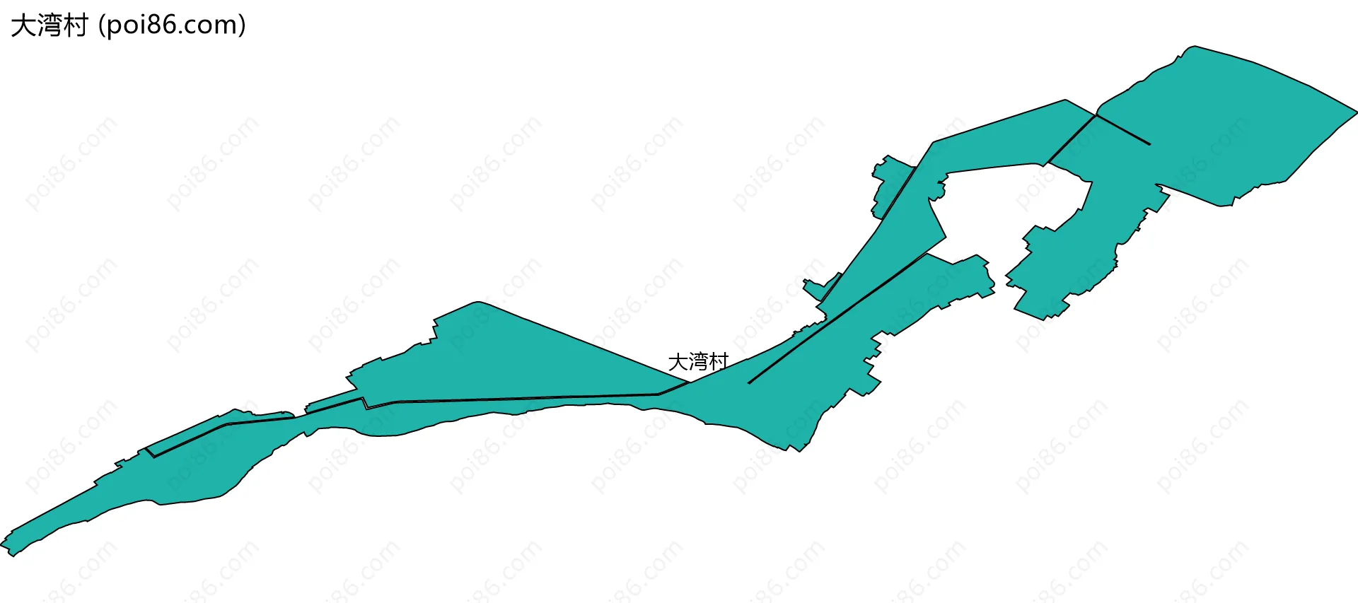 大湾村边界地图
