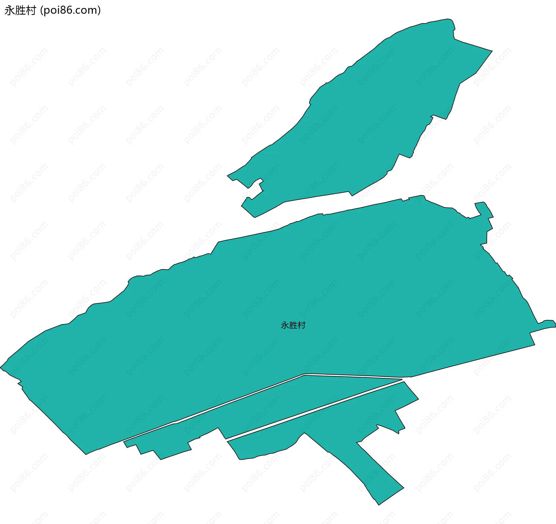 永胜村边界地图
