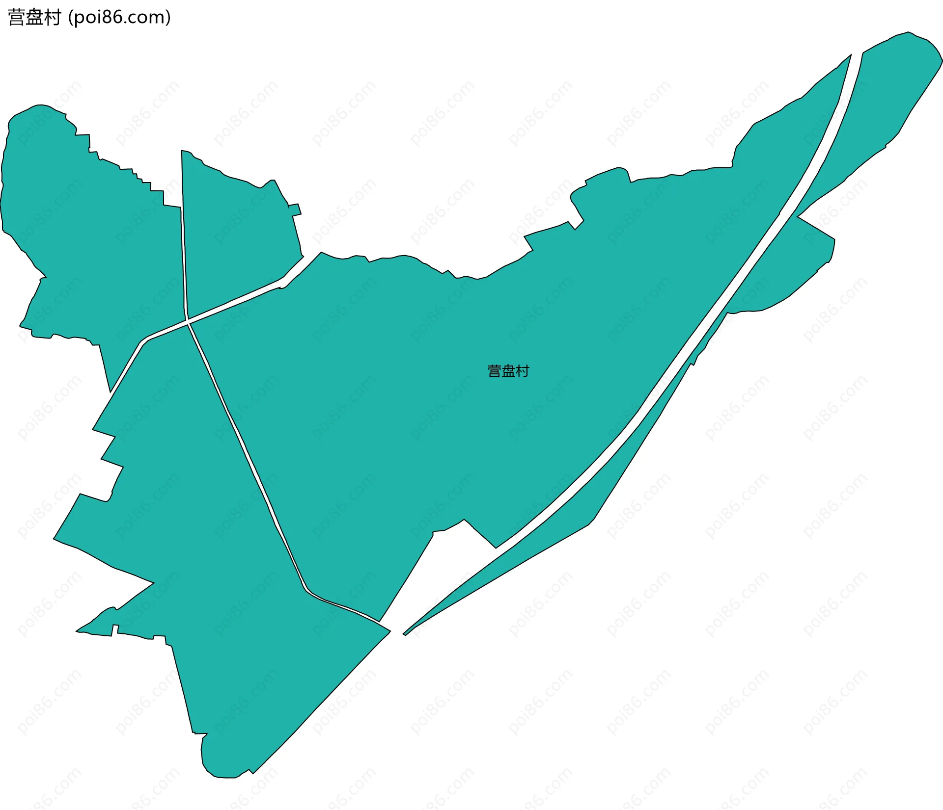 营盘村边界地图