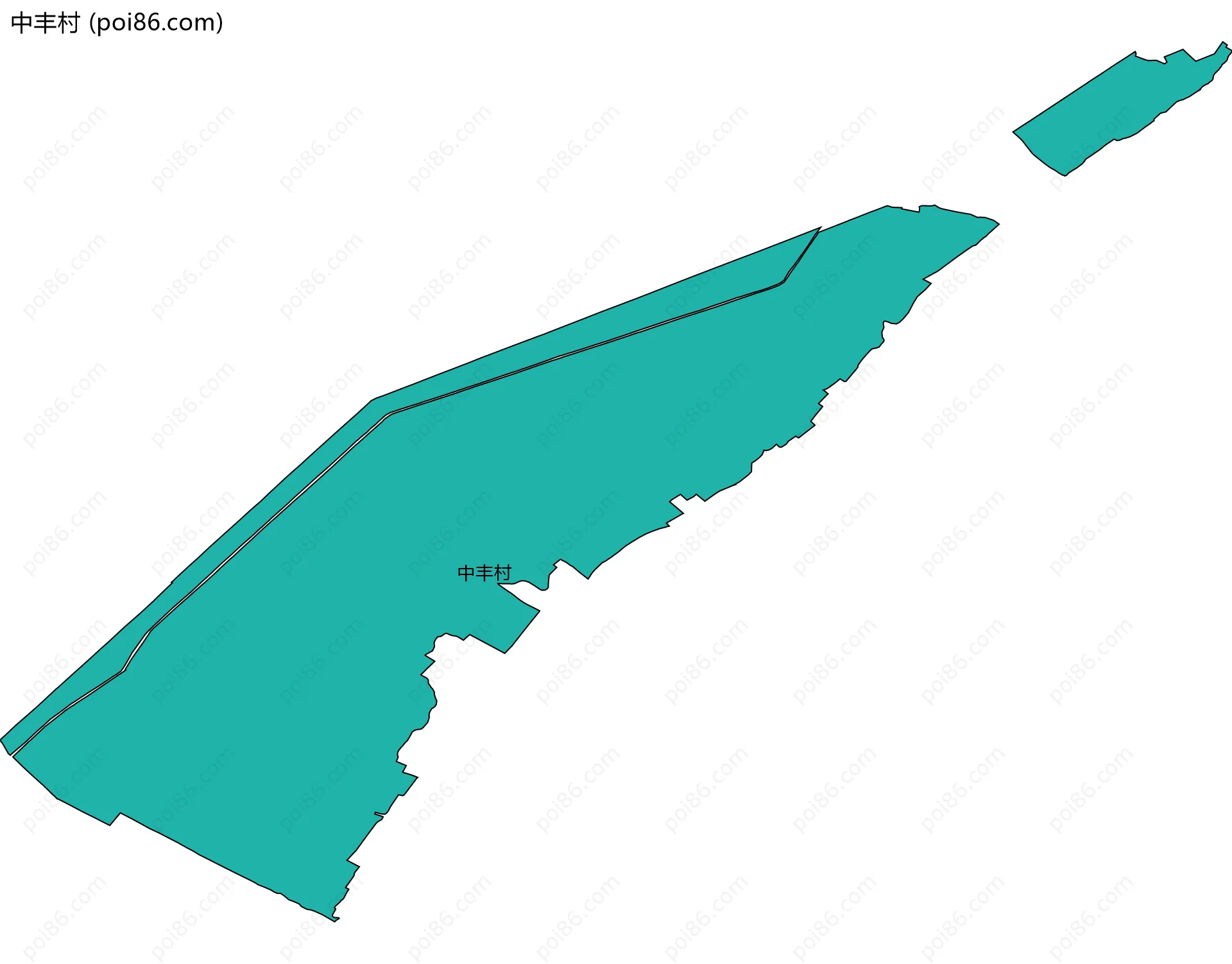 中丰村边界地图