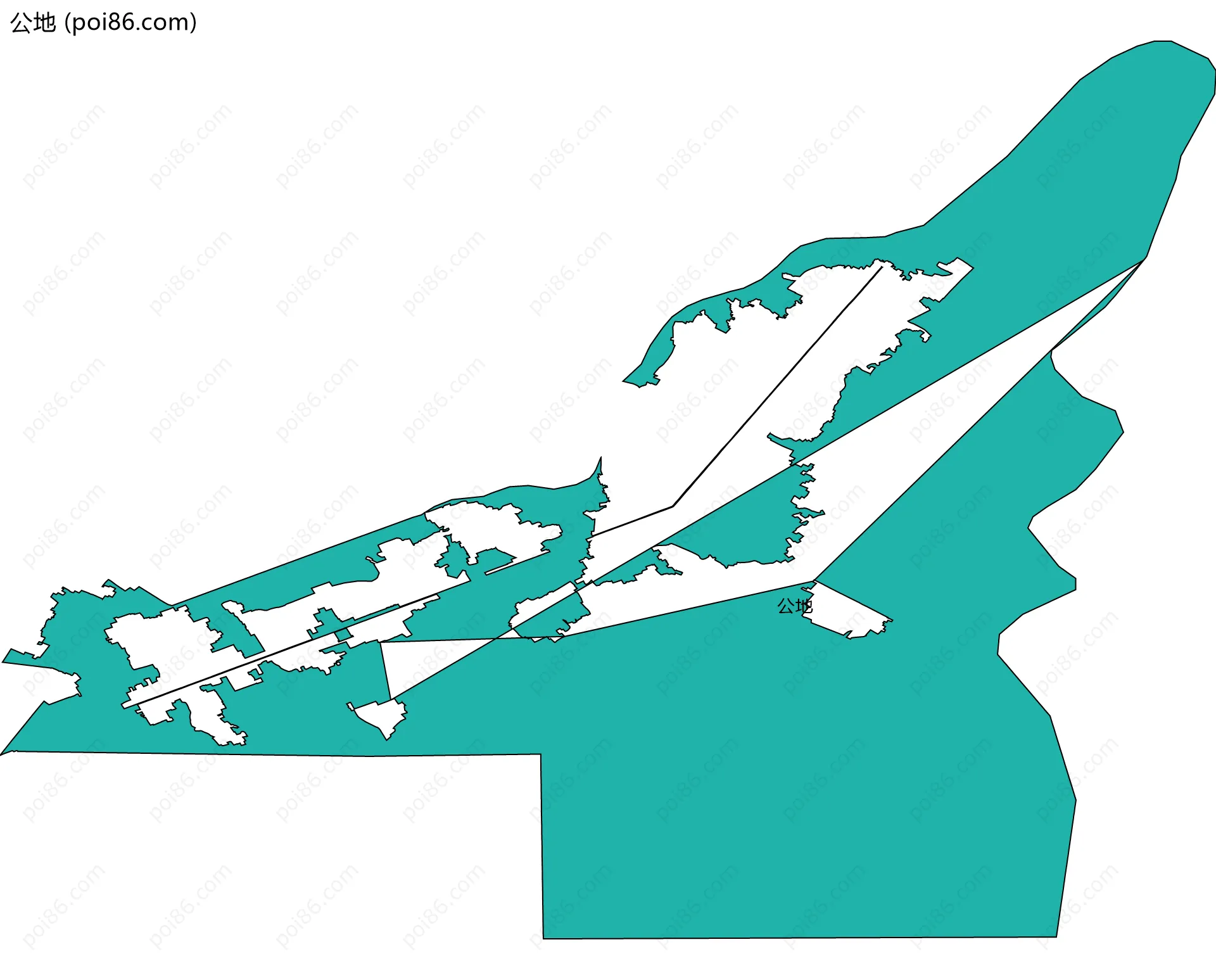 公地边界地图