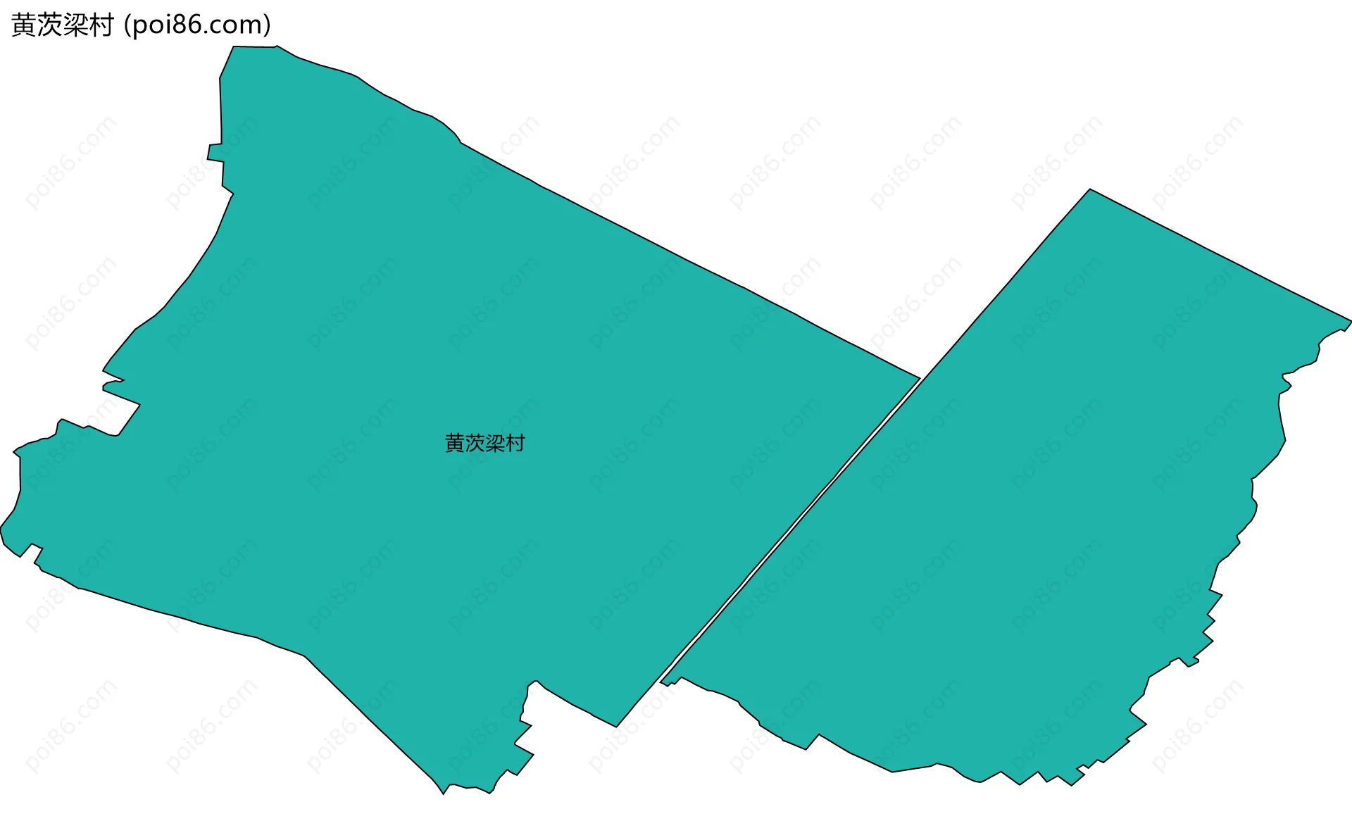 黄茨梁村边界地图