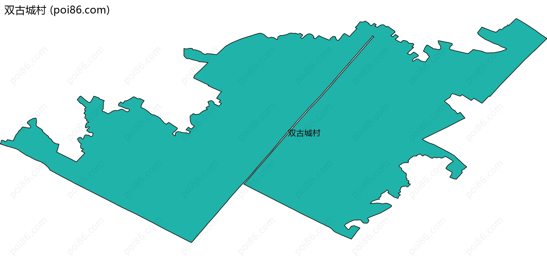 双古城村边界地图