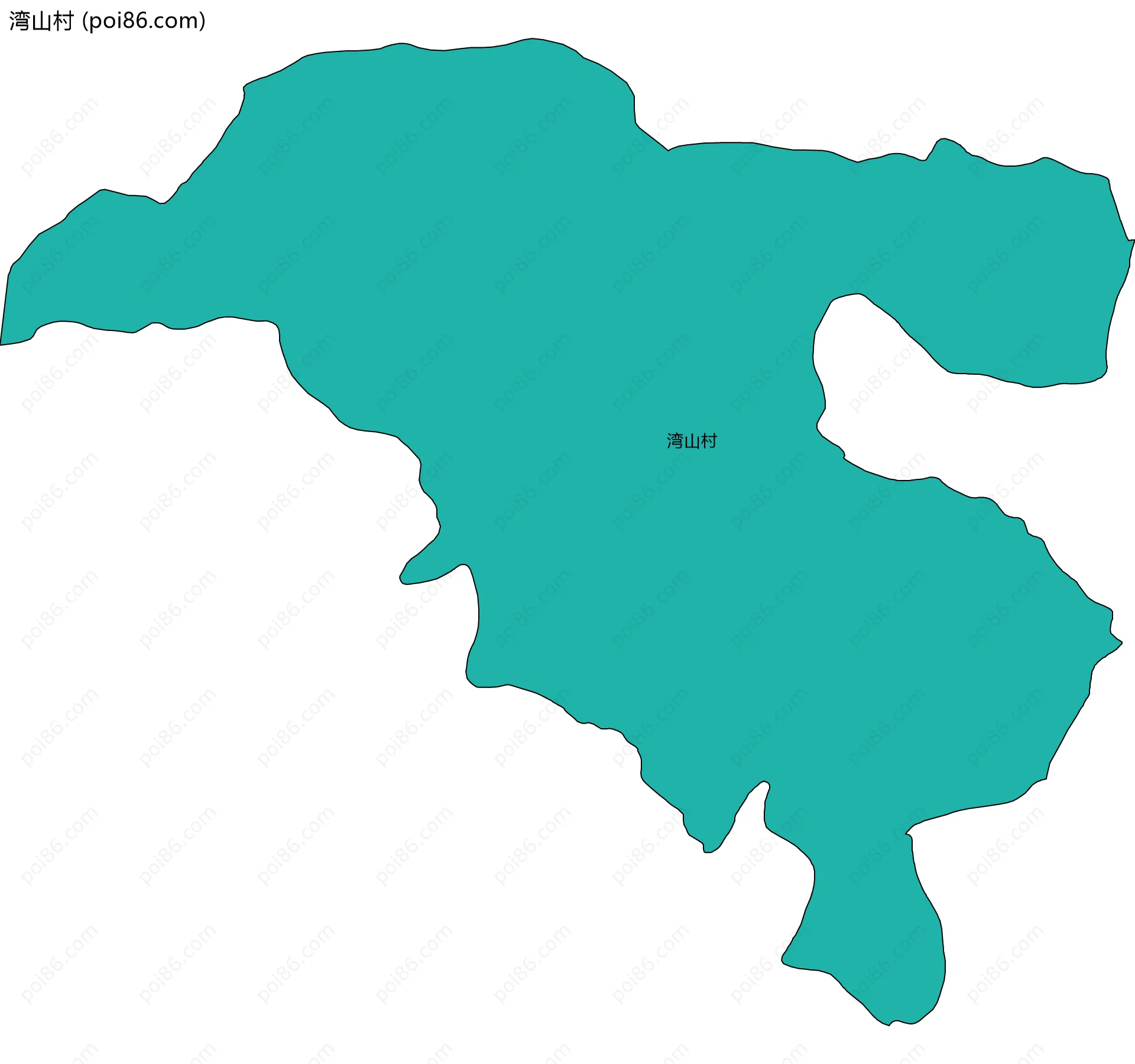 湾山村边界地图