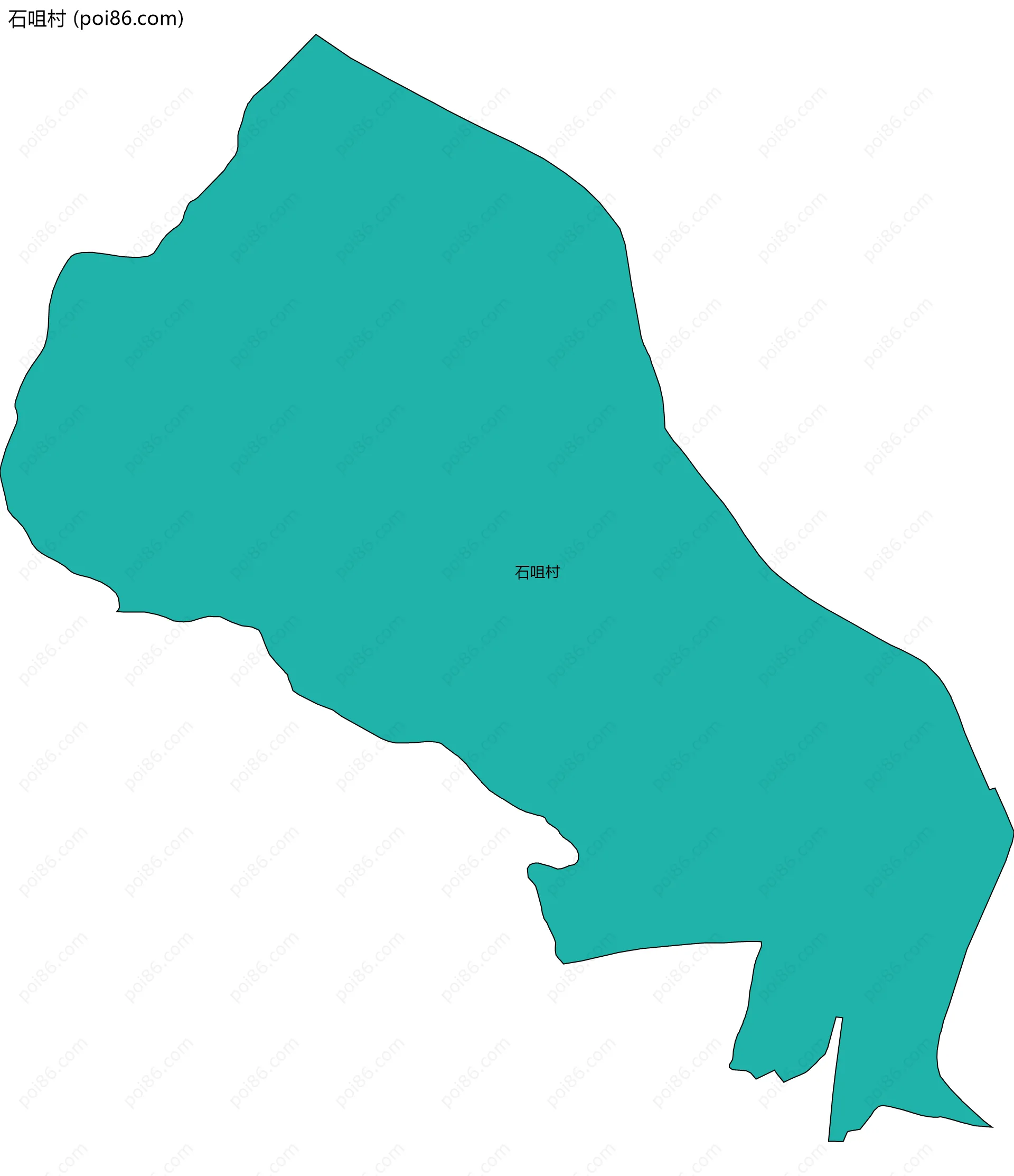 石咀村边界地图