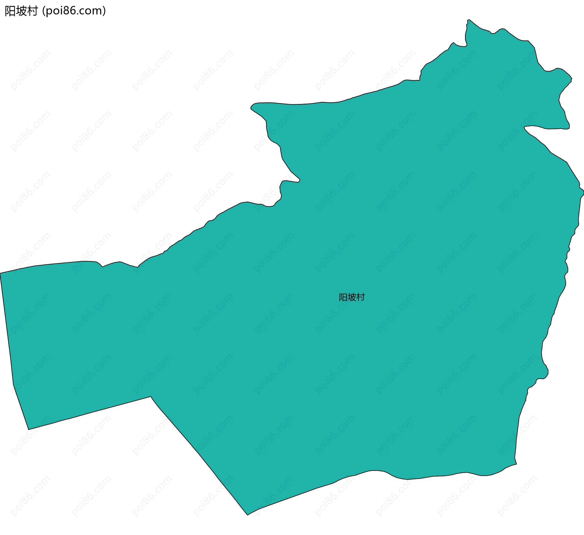阳坡村边界地图