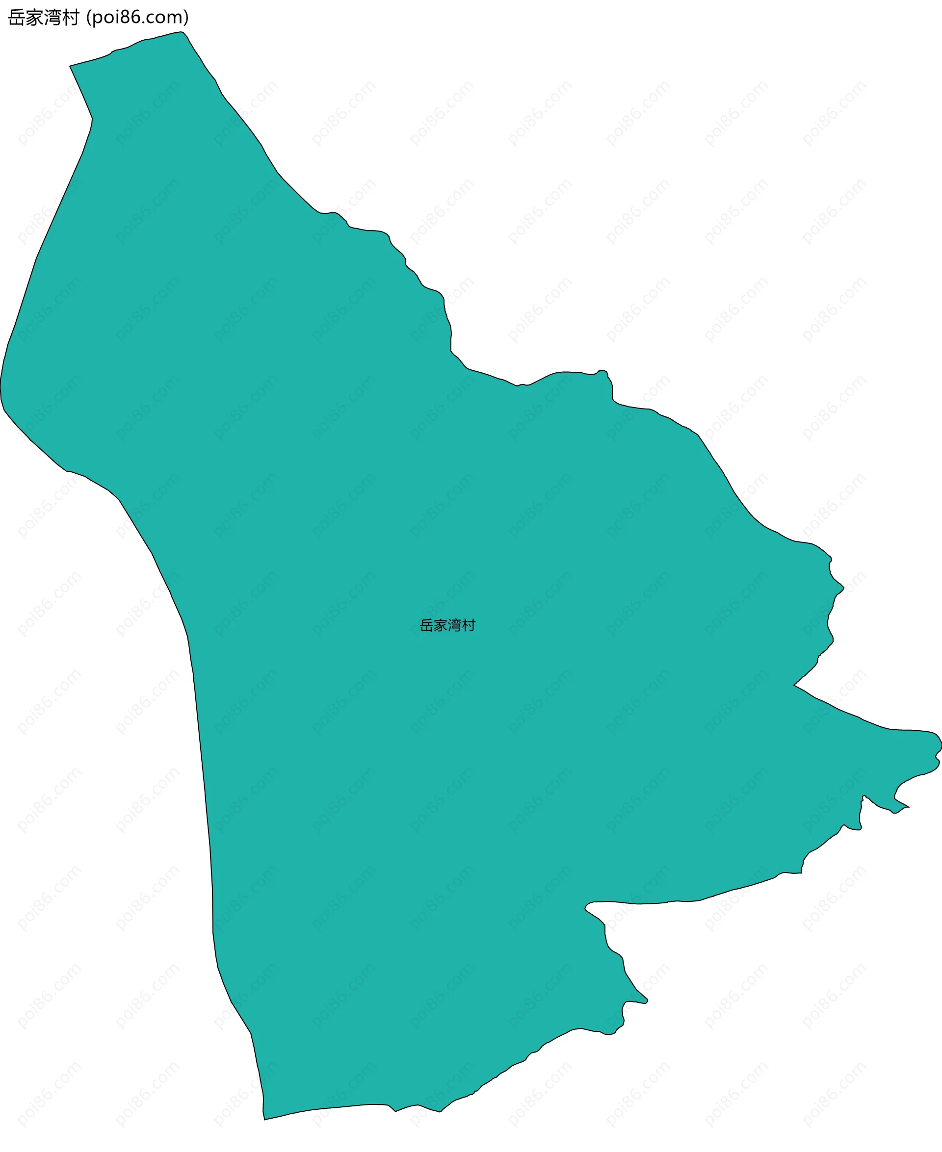 岳家湾村边界地图