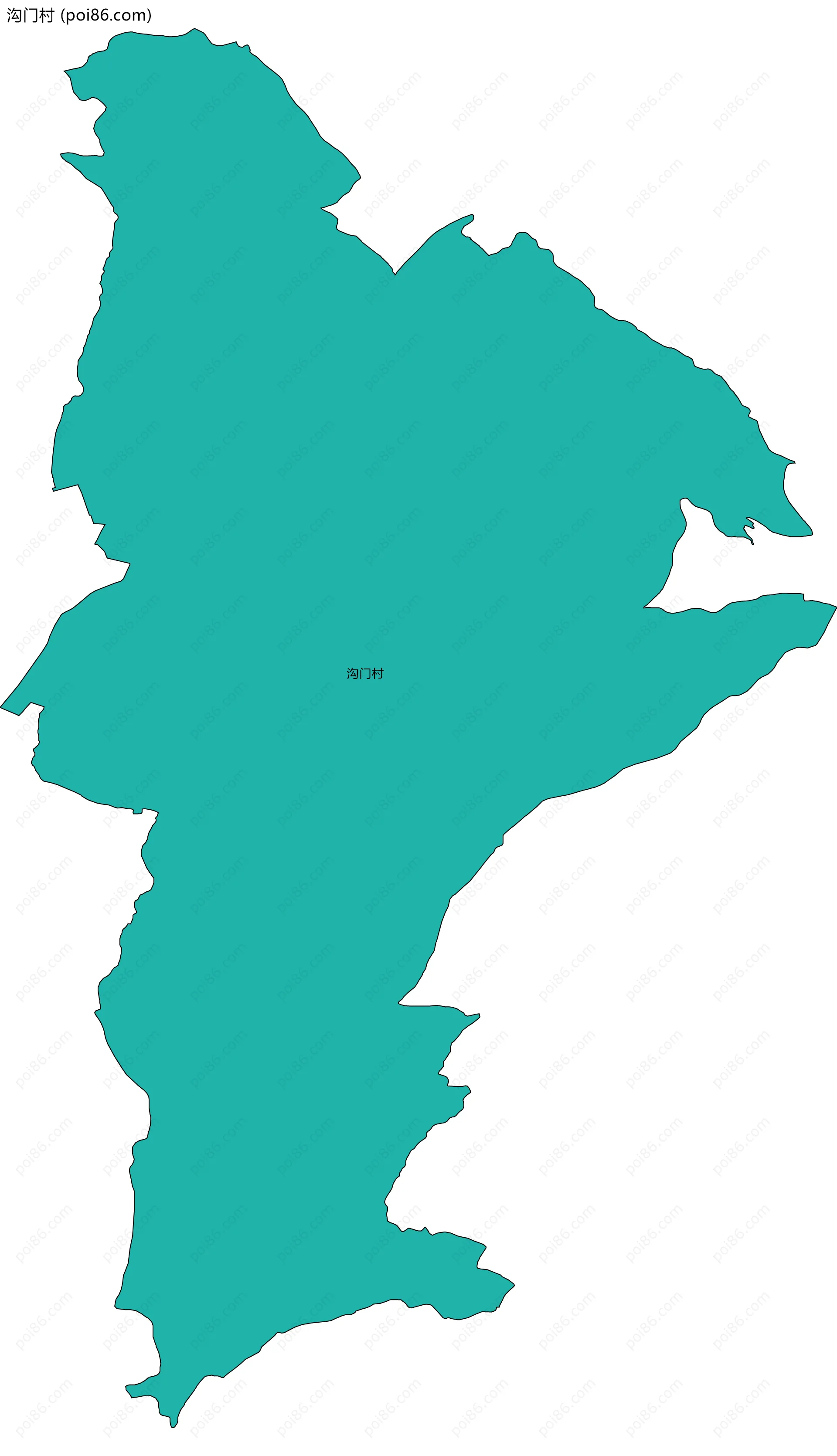 沟门村边界地图