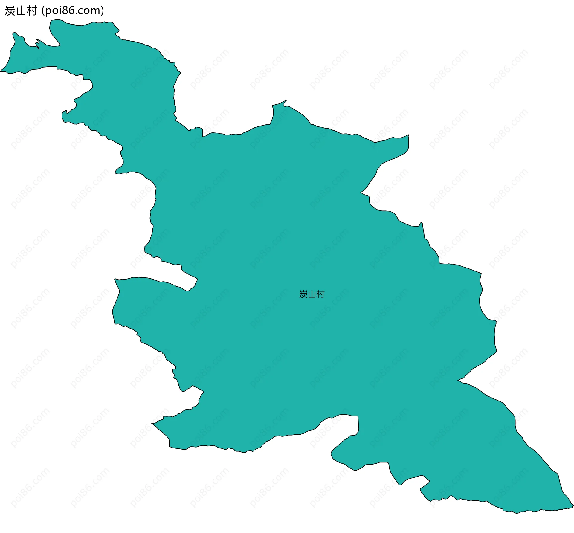 炭山村边界地图