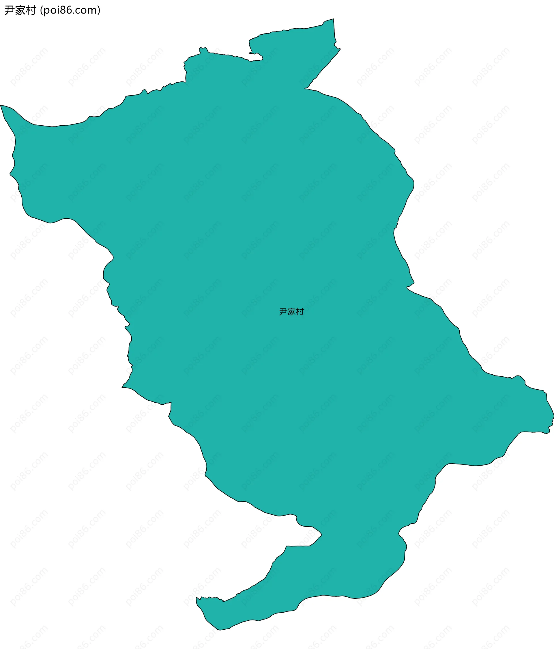 尹家村边界地图